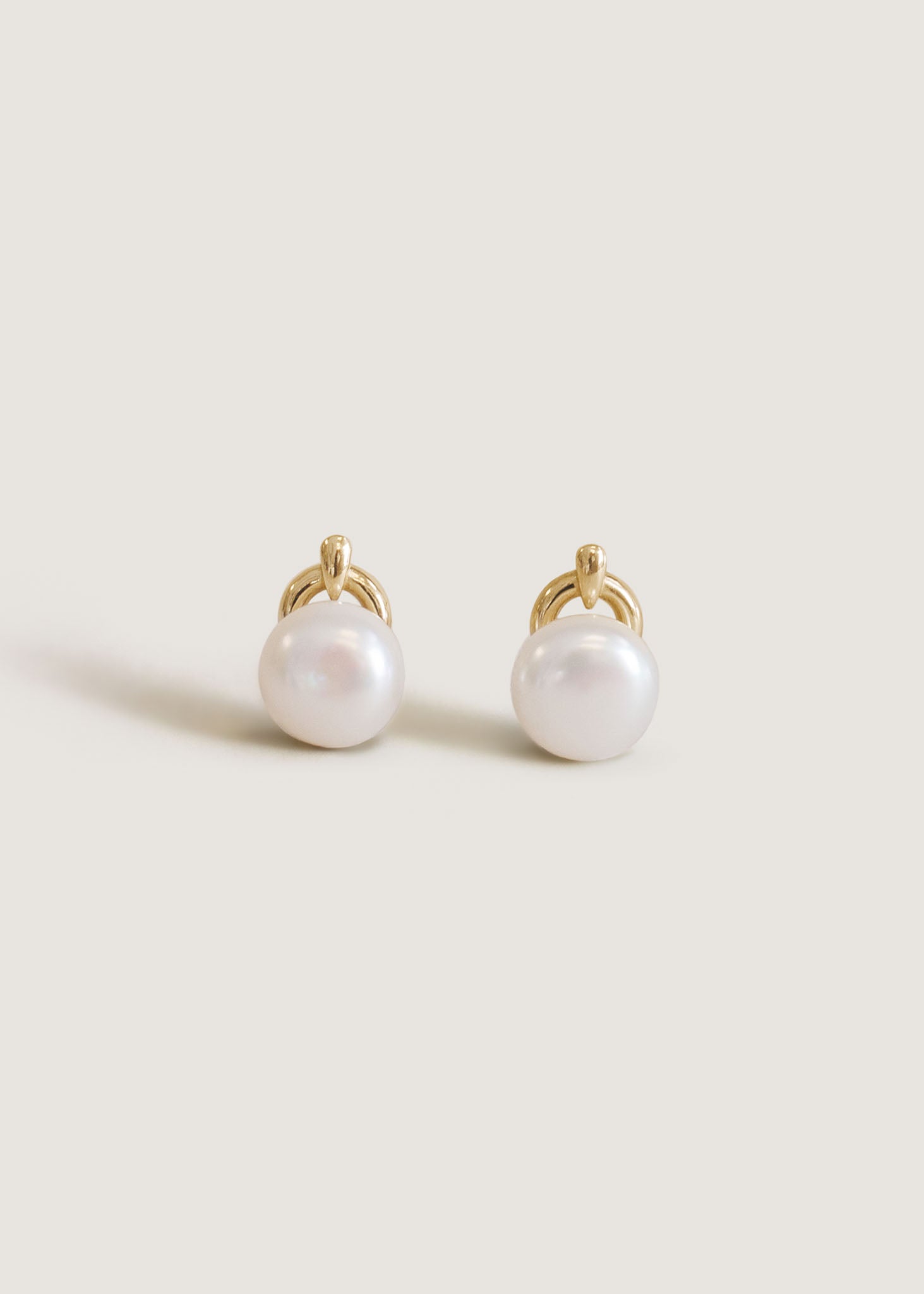 Rose Pearl Earrings Gold