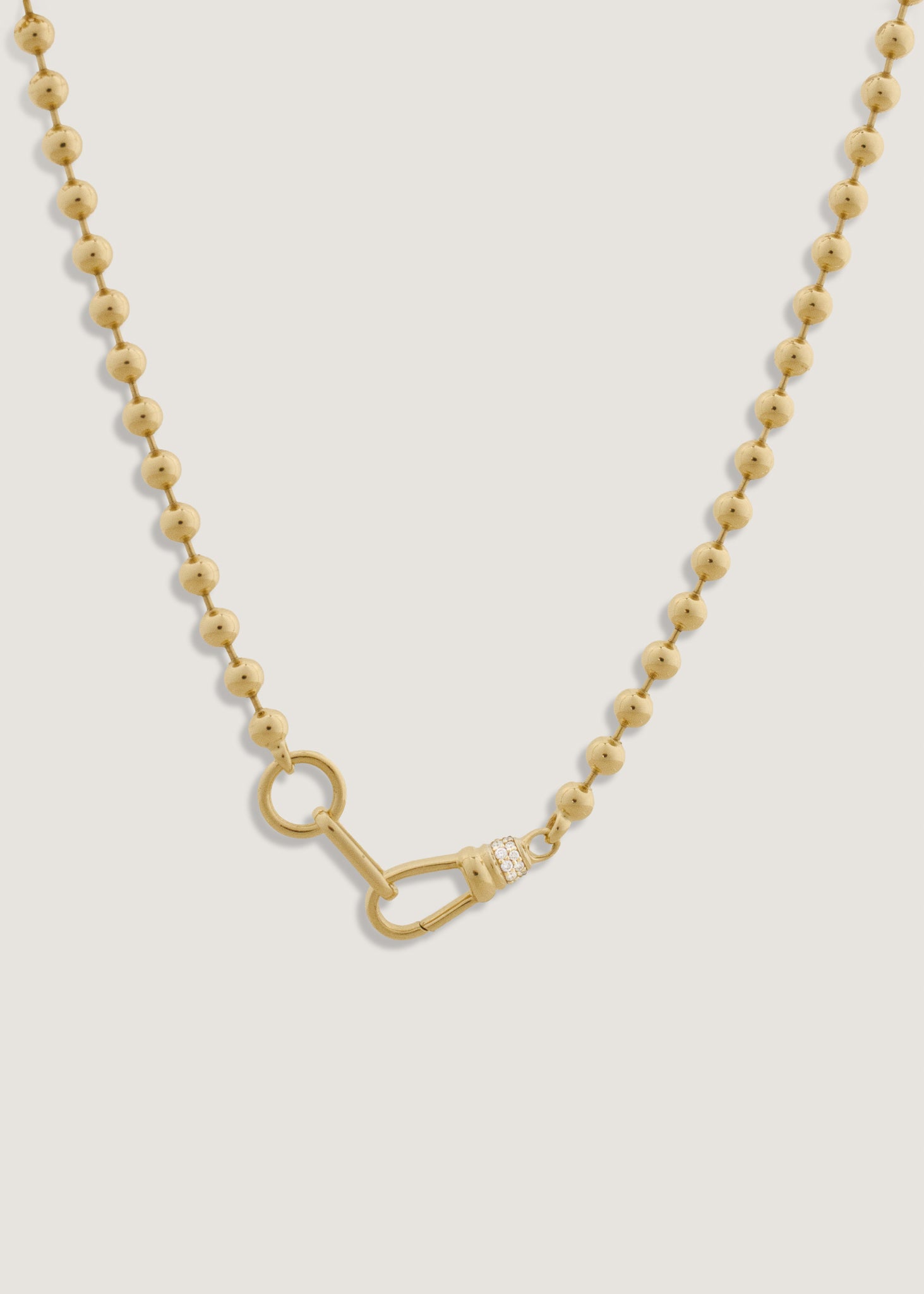 Pavé Ball Chain Necklace Diamond