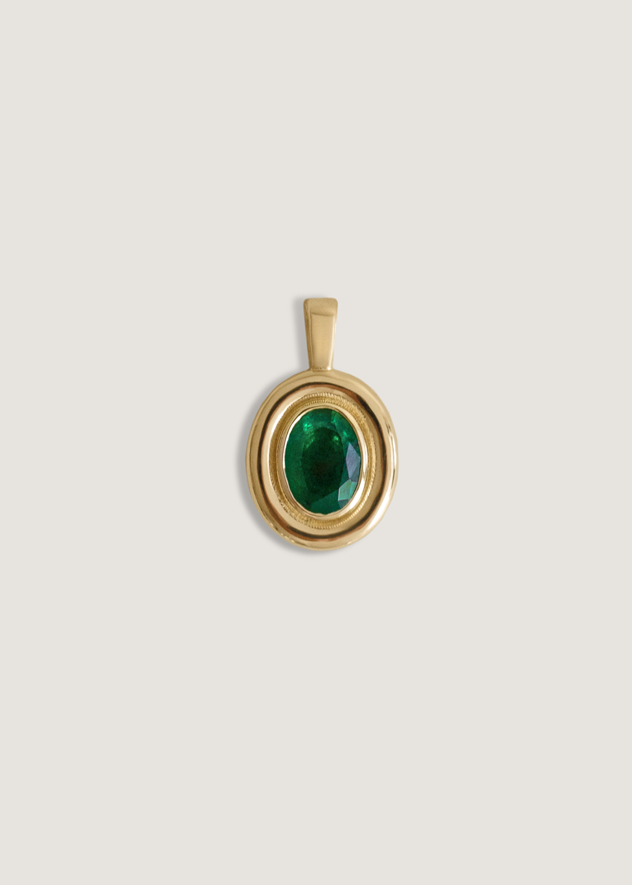 Jardin Oval Pendant Emerald
