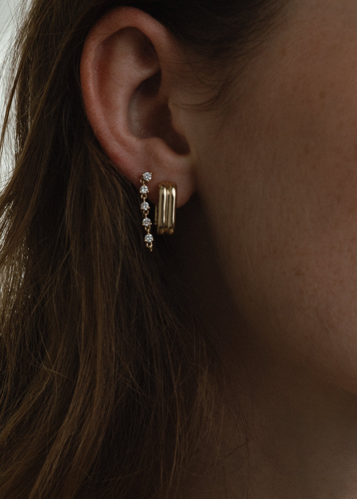 Duet Huggie Earrings