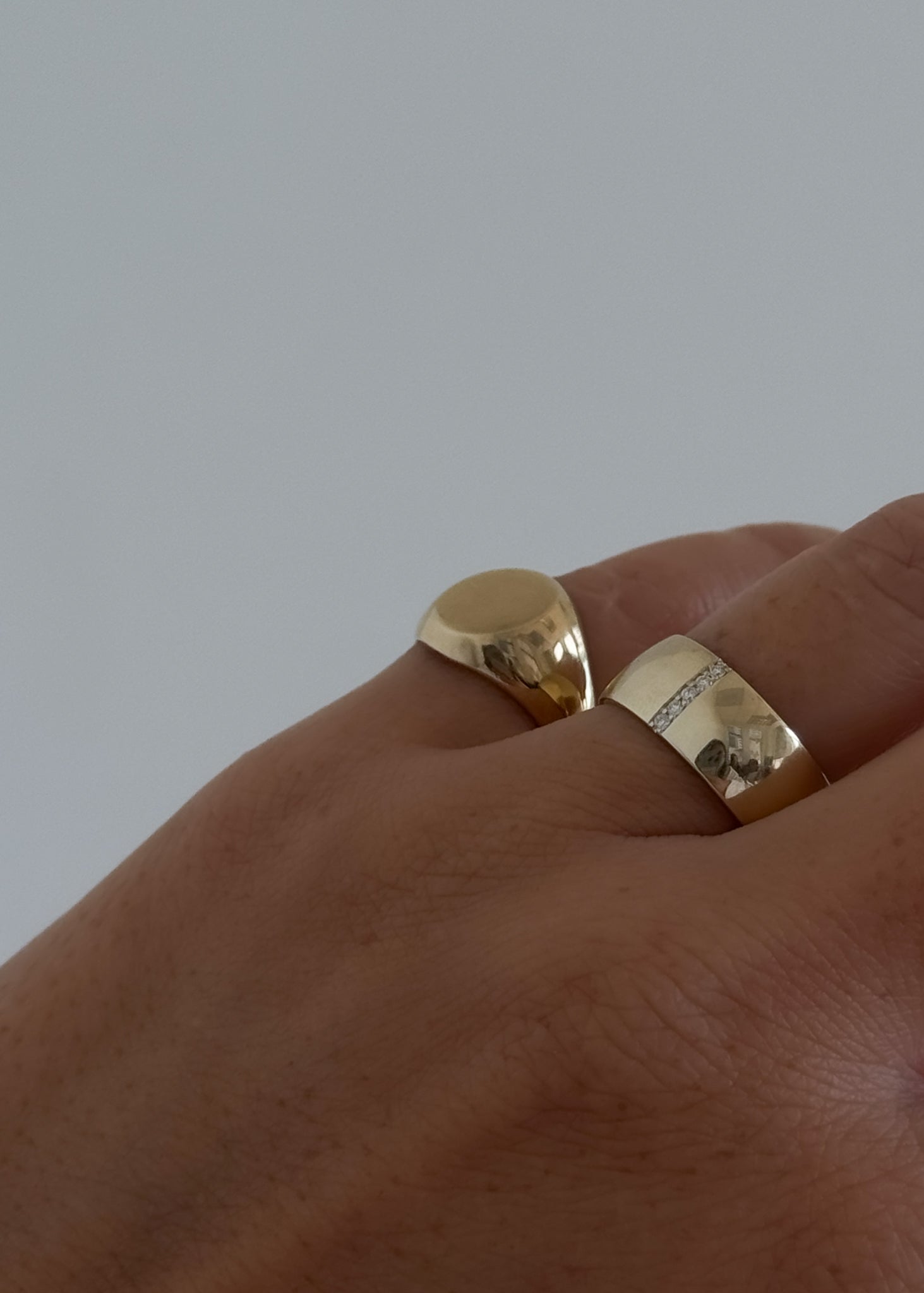 Vertical Pavé Cigar Band Ring Diamond