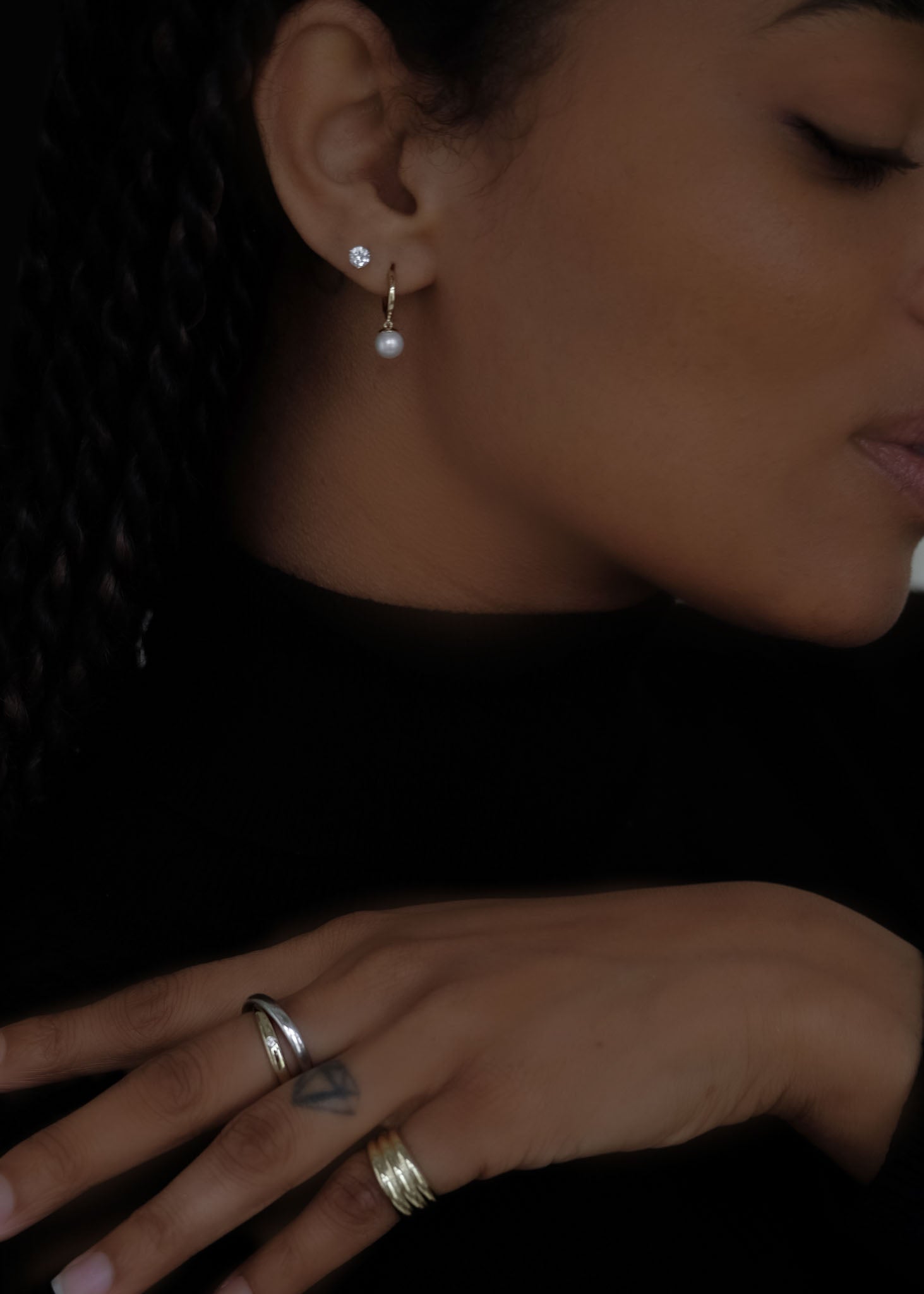 L'Amour Interlocking Ring Gold & Silver