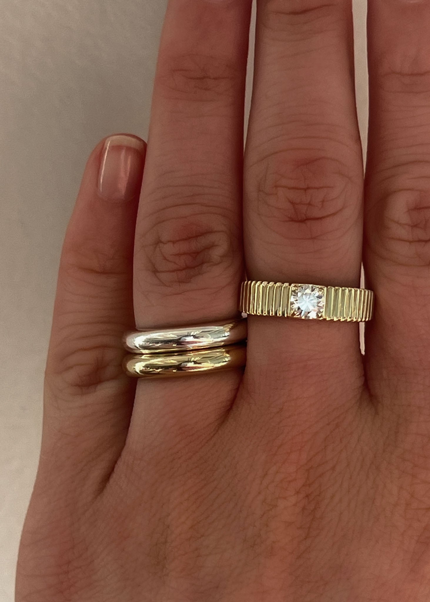 Chunky Tube Ring Gold