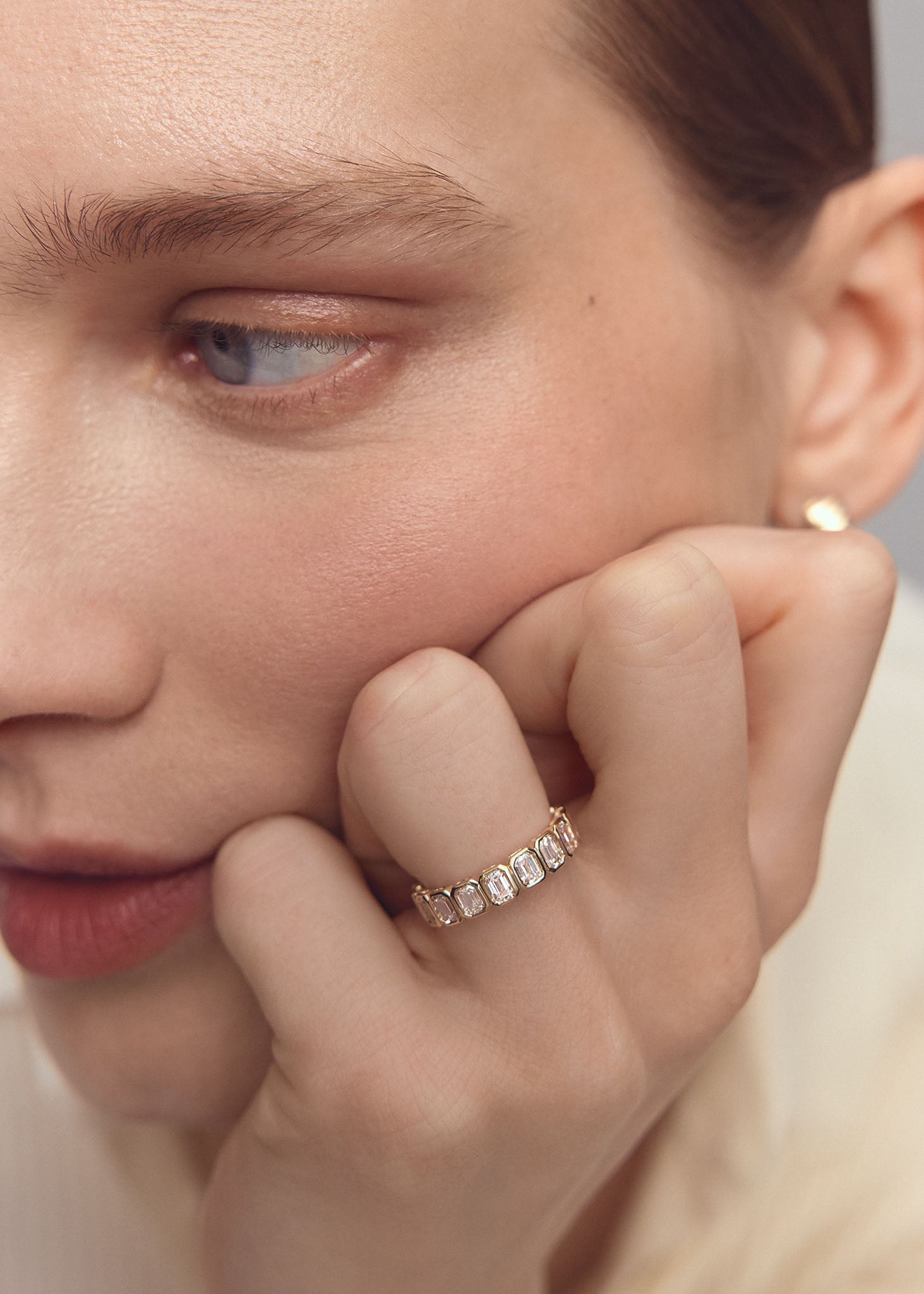 Margot Emerald Cut Eternity Ring Diamond