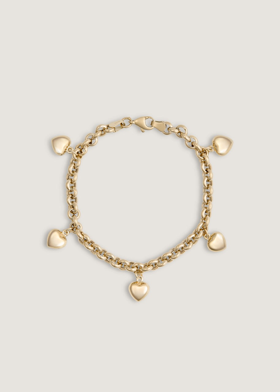 Chemistry Heart Charm Bracelet
