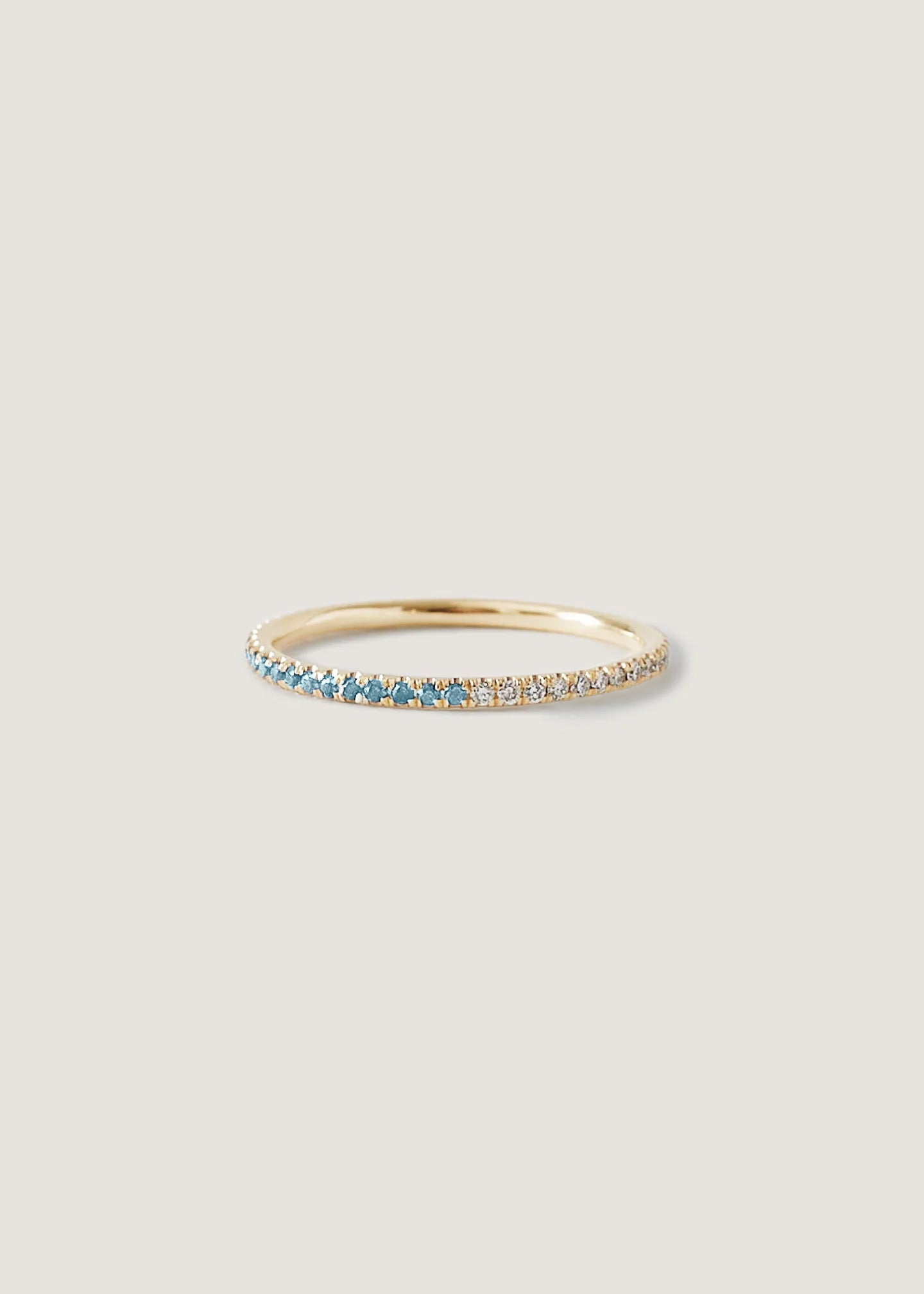 Two In One Pavé Birthstone Ring Aquamarine