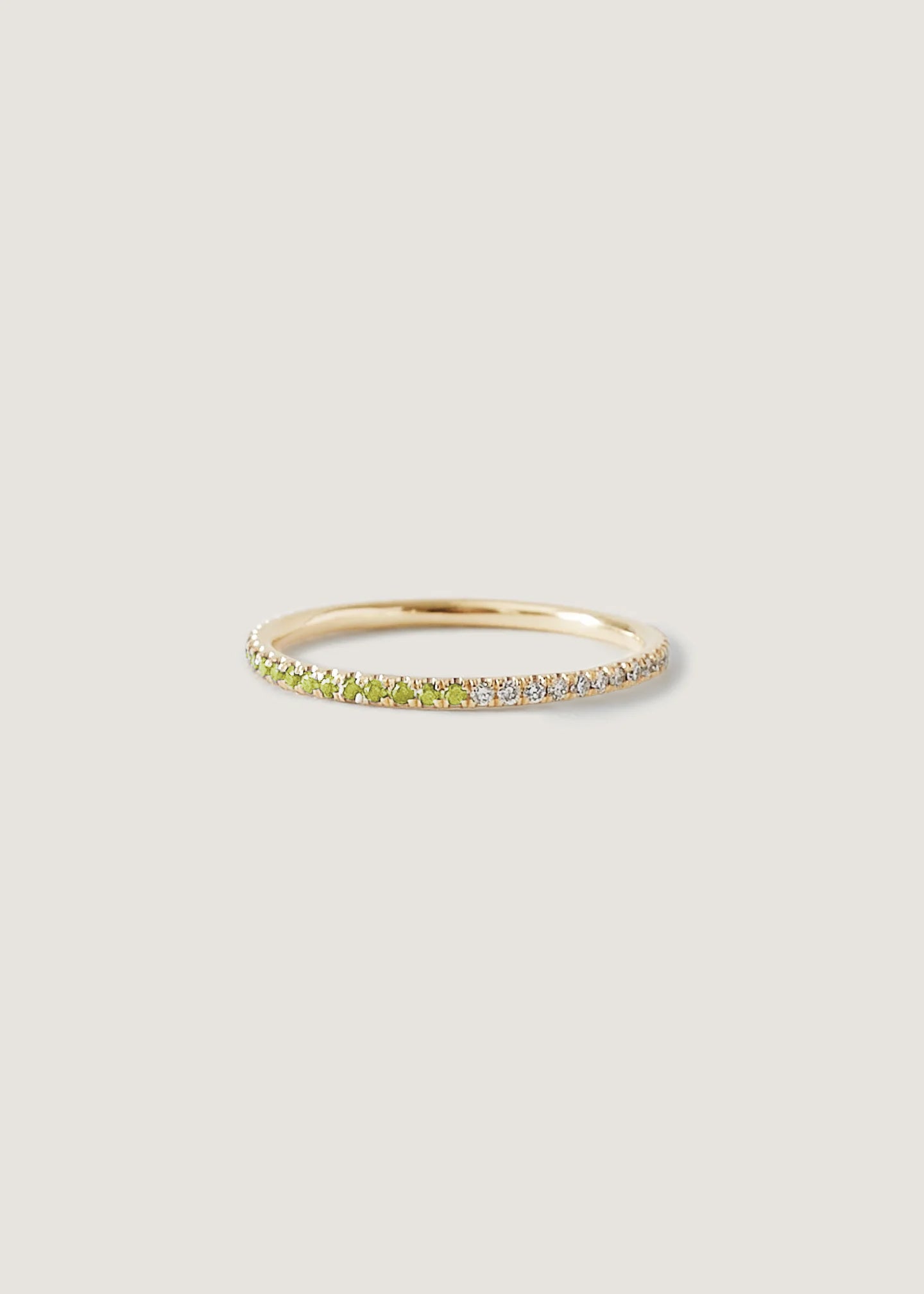 Two In One Pavé Birthstone Ring Peridot