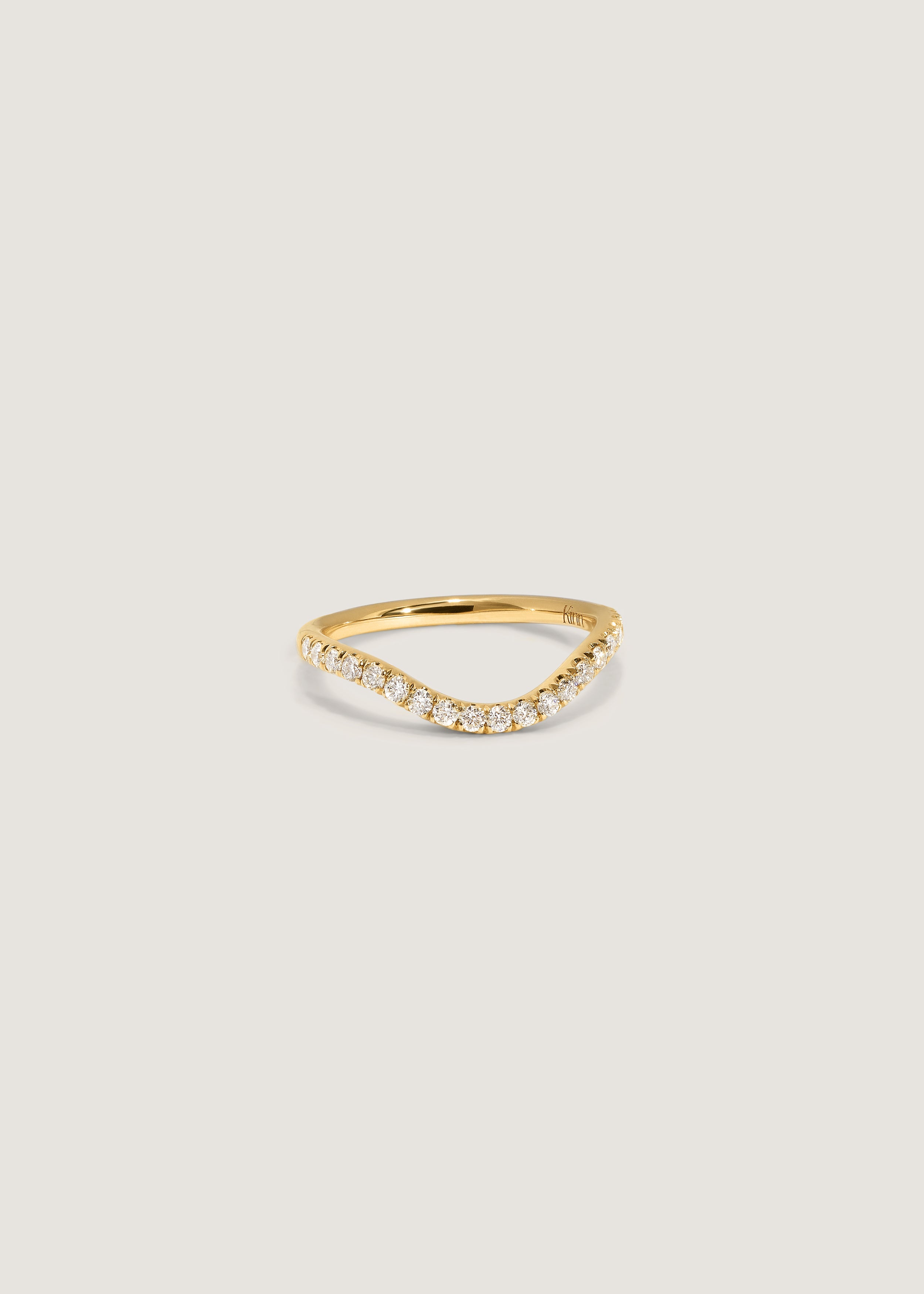 Lara Curved Pavé Ring