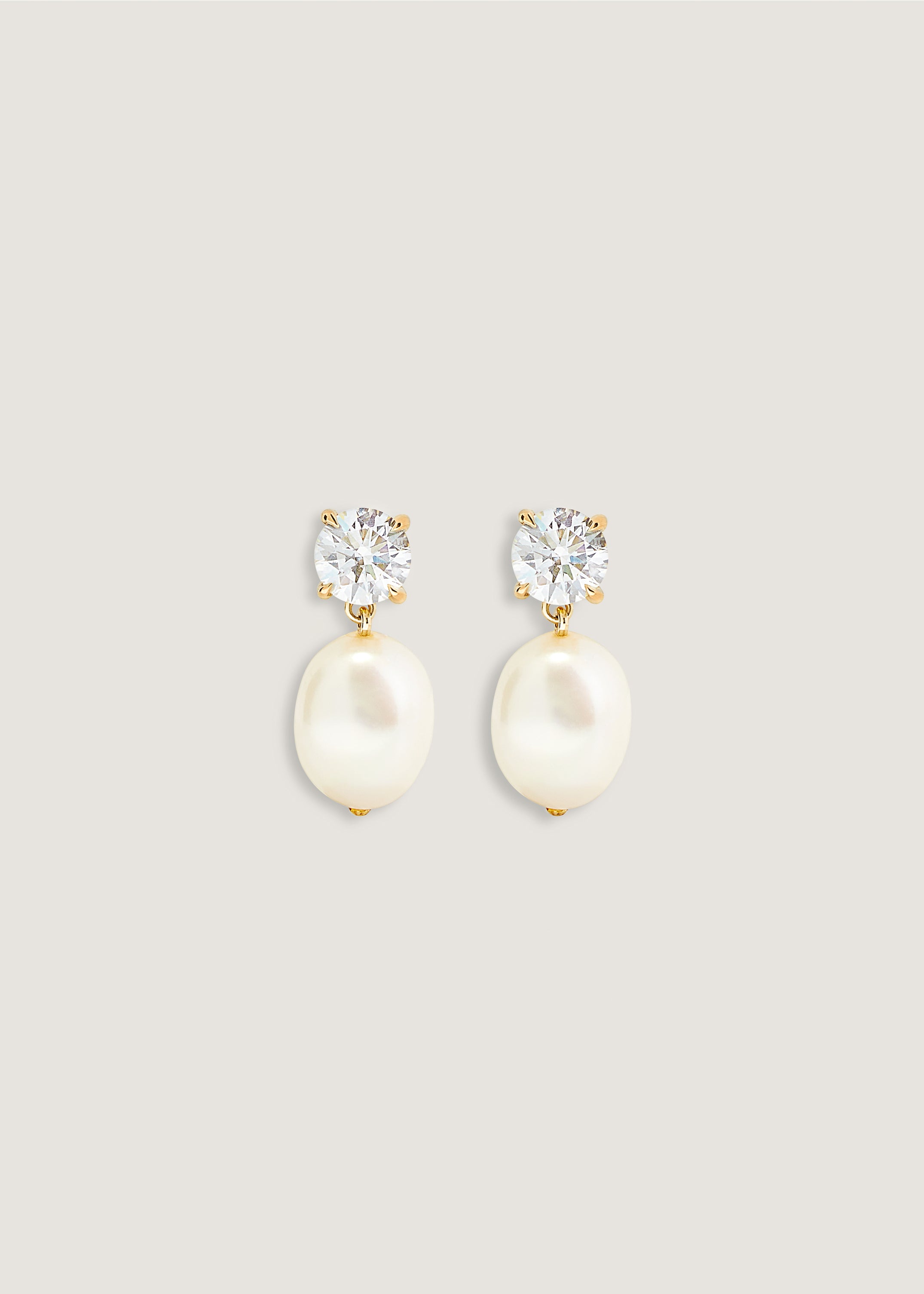 Kinn Studio 14k Gold Delanie Diamond Baroque Pearl Earrings