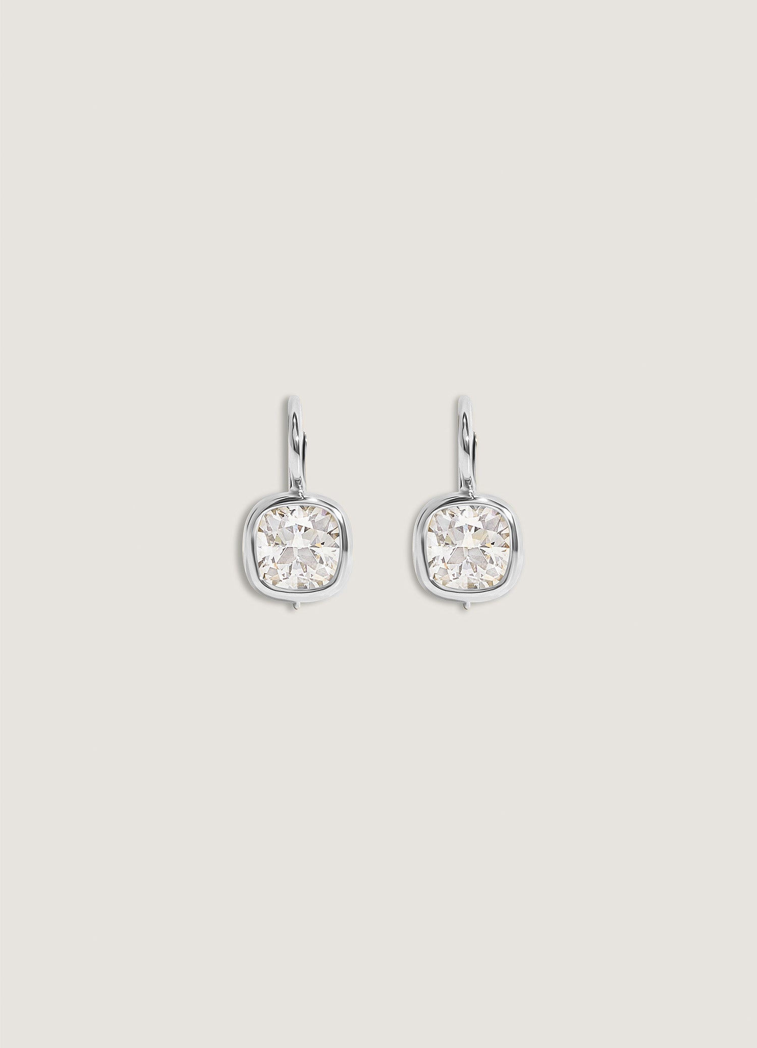 Harper 2ctw Cushion Cut Drop Earrings White Gold