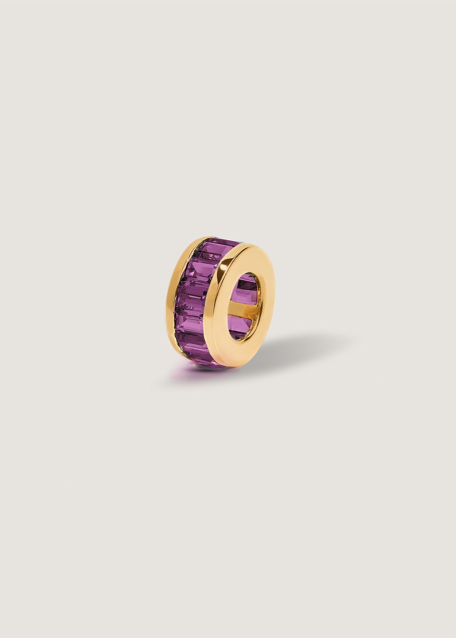 Milestone Baguette Birthstone Charm Amethyst