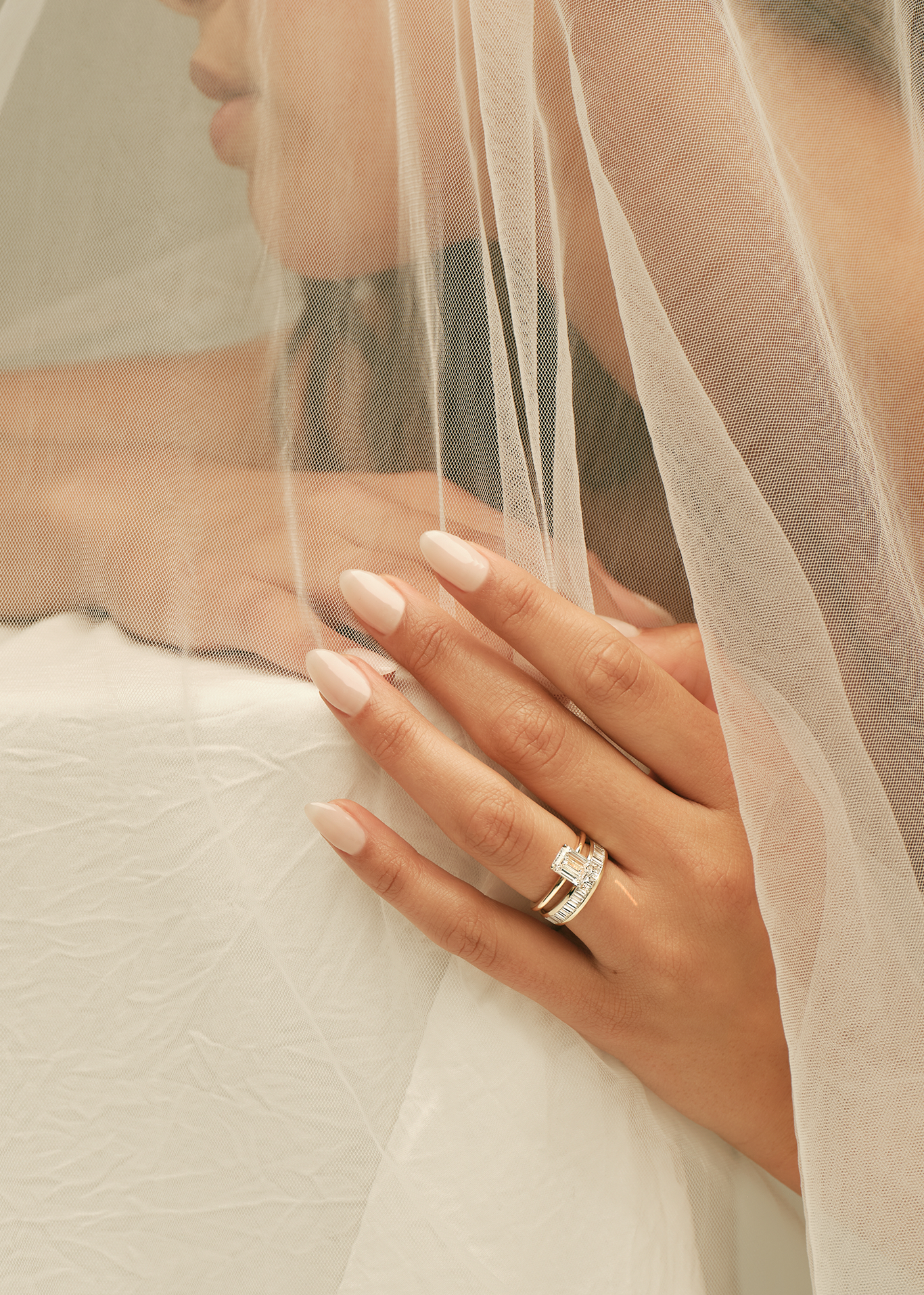 Elizabeth Emerald Ring Lab Diamond