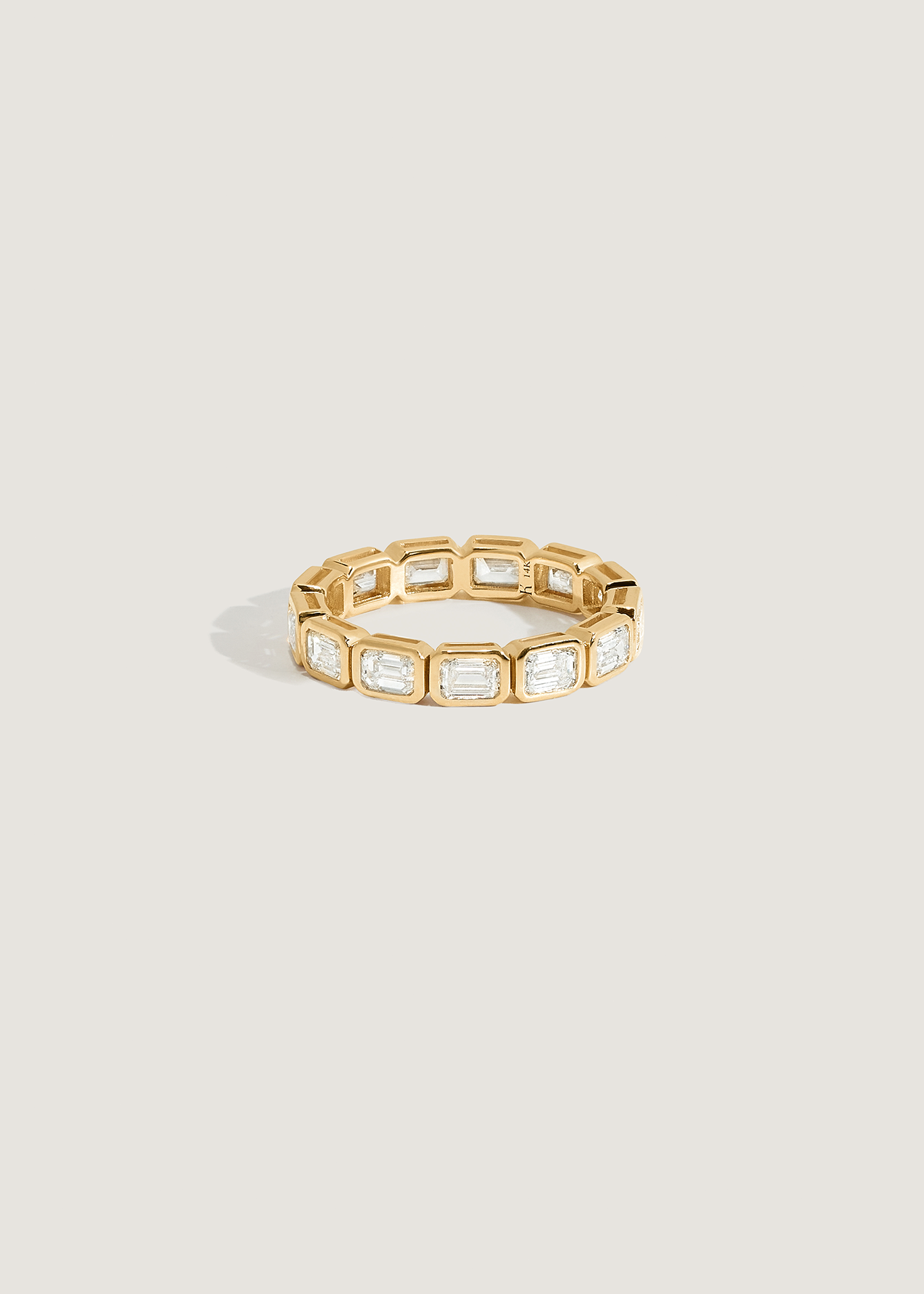 Marianna Emerald Diamond Bezel Ring