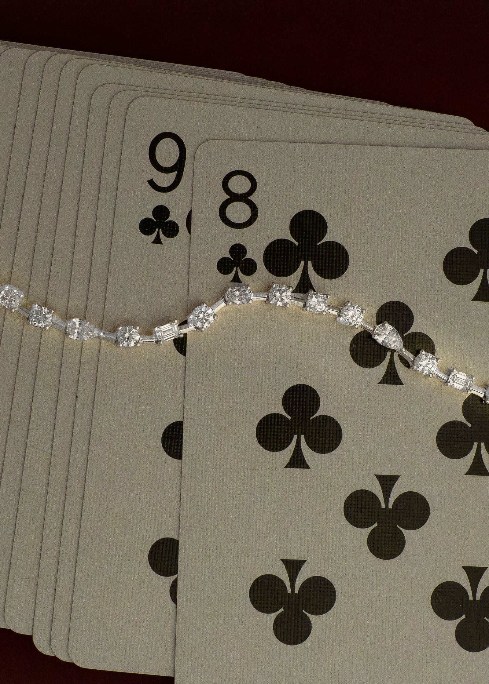 Amara Fancy Shape Tennis Necklace White Gold