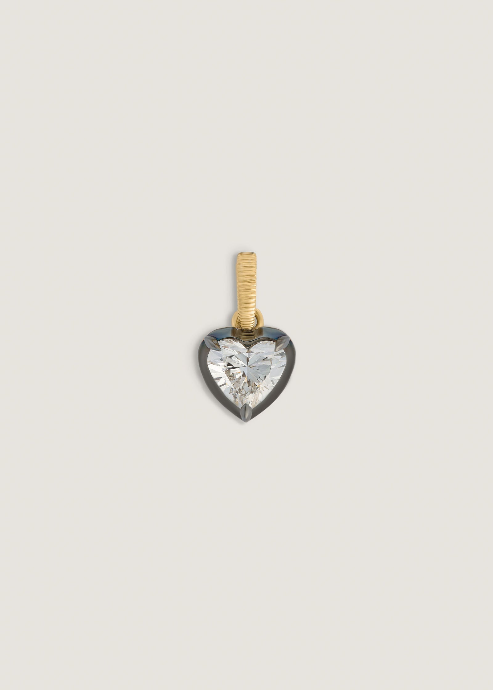 Clara Black Rhodium Heart Pendant