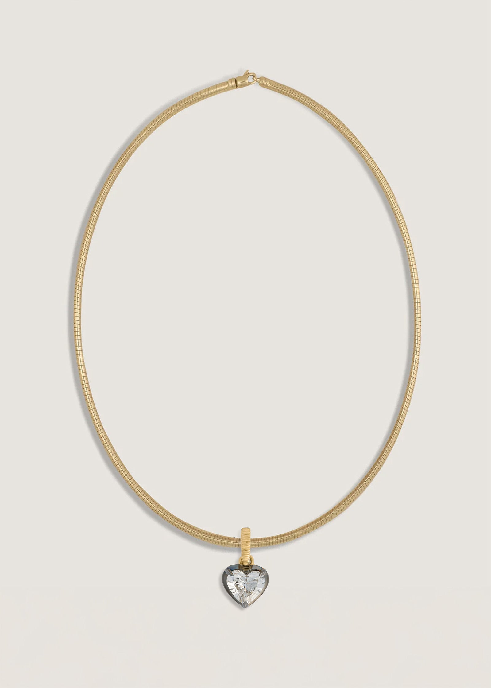 Clara Black Rhodium Heart Pendant Necklace