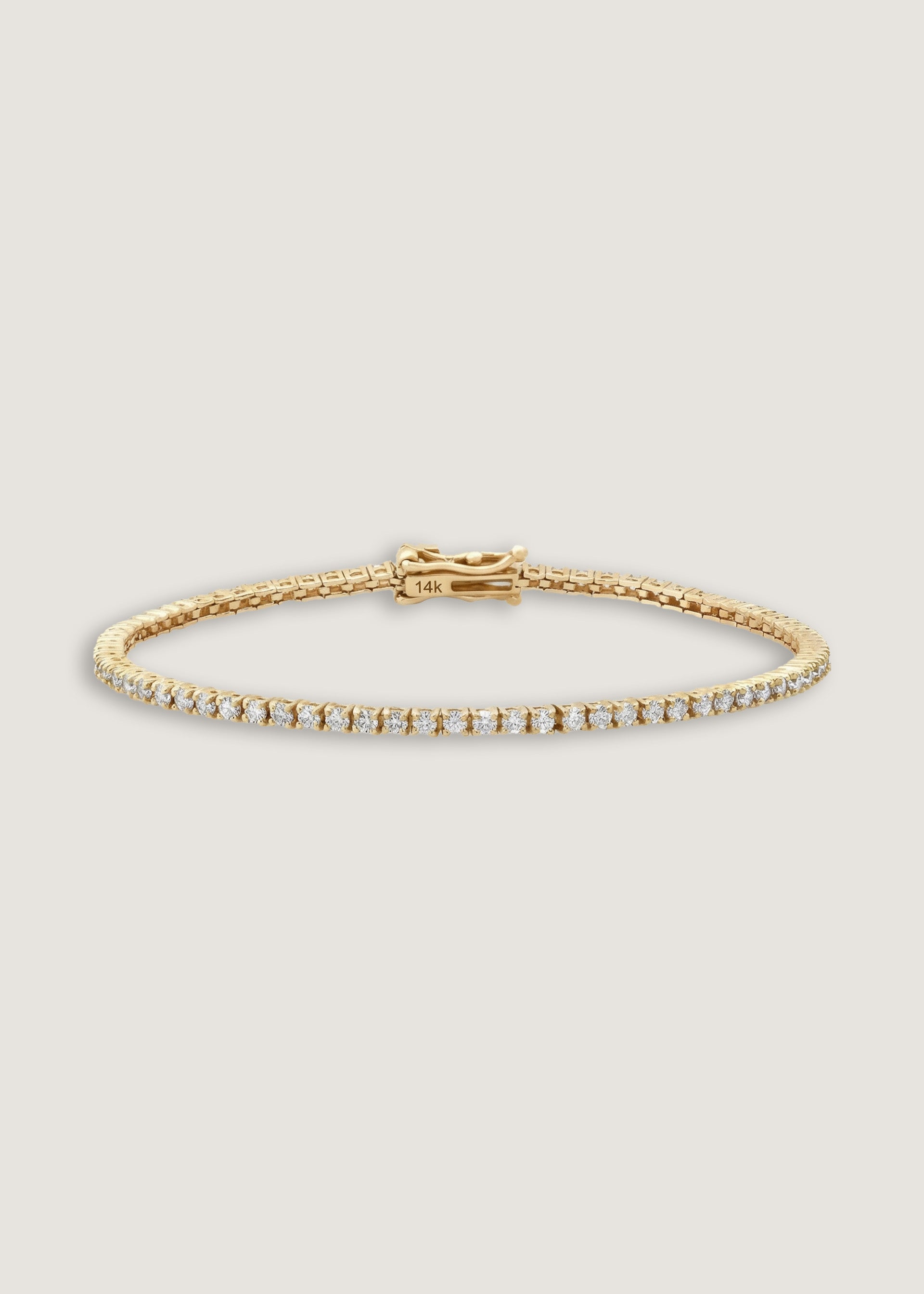 Kinn 14k Gold Classic Diana Tennis Bracelet 2.90ctw