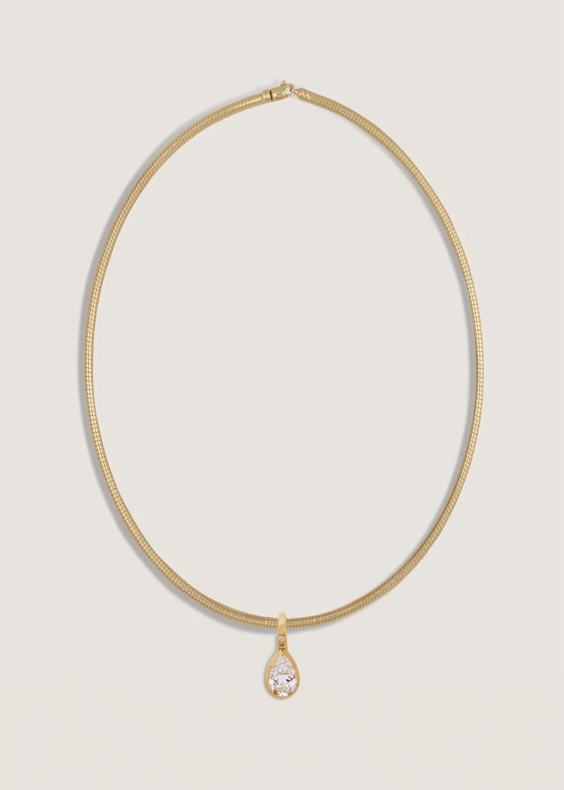 Kinn Studio 14k Gold Madeleine Pear Diamond Pendant Necklace