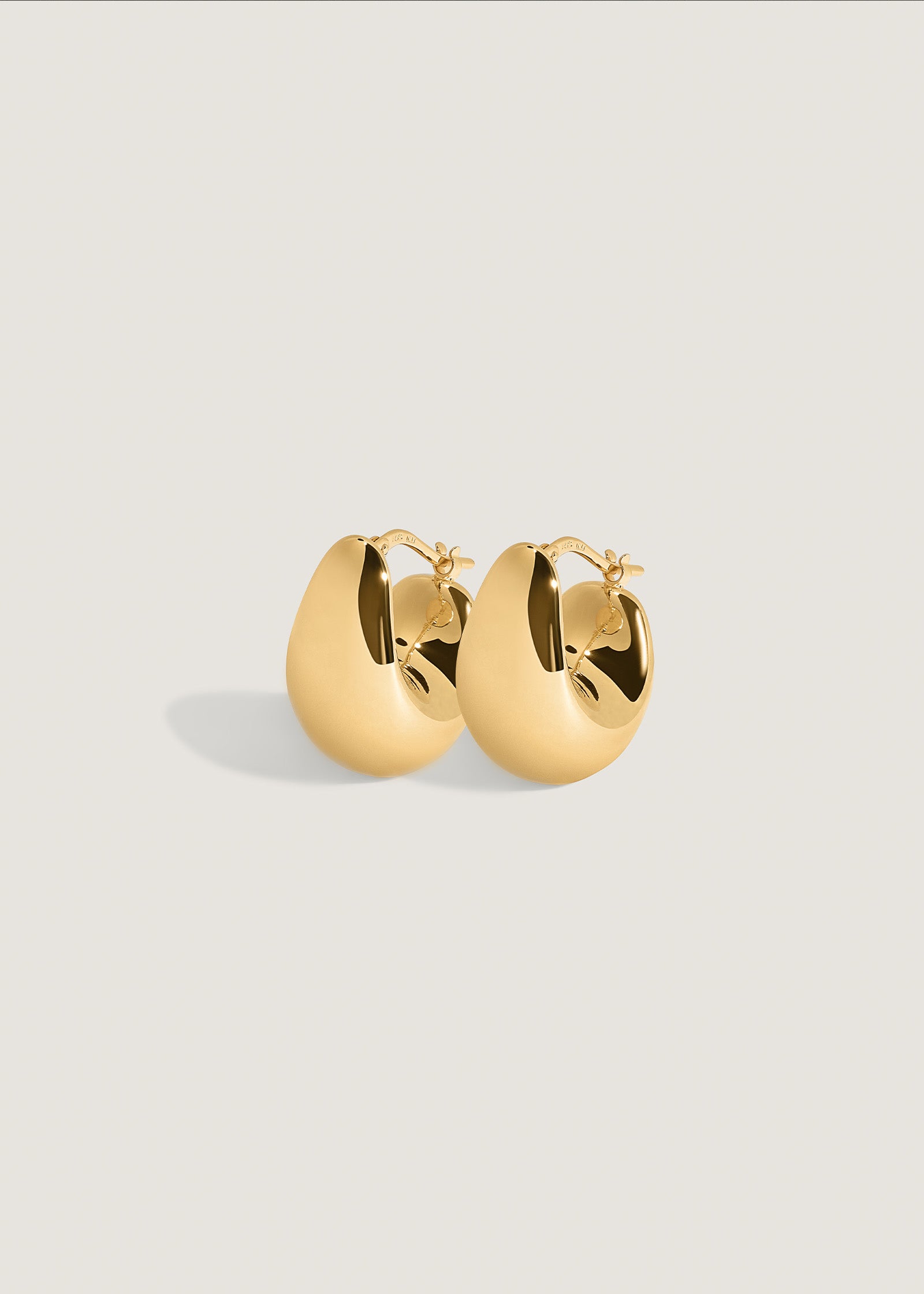 Petite Bold Teardrop Hoop Earrings