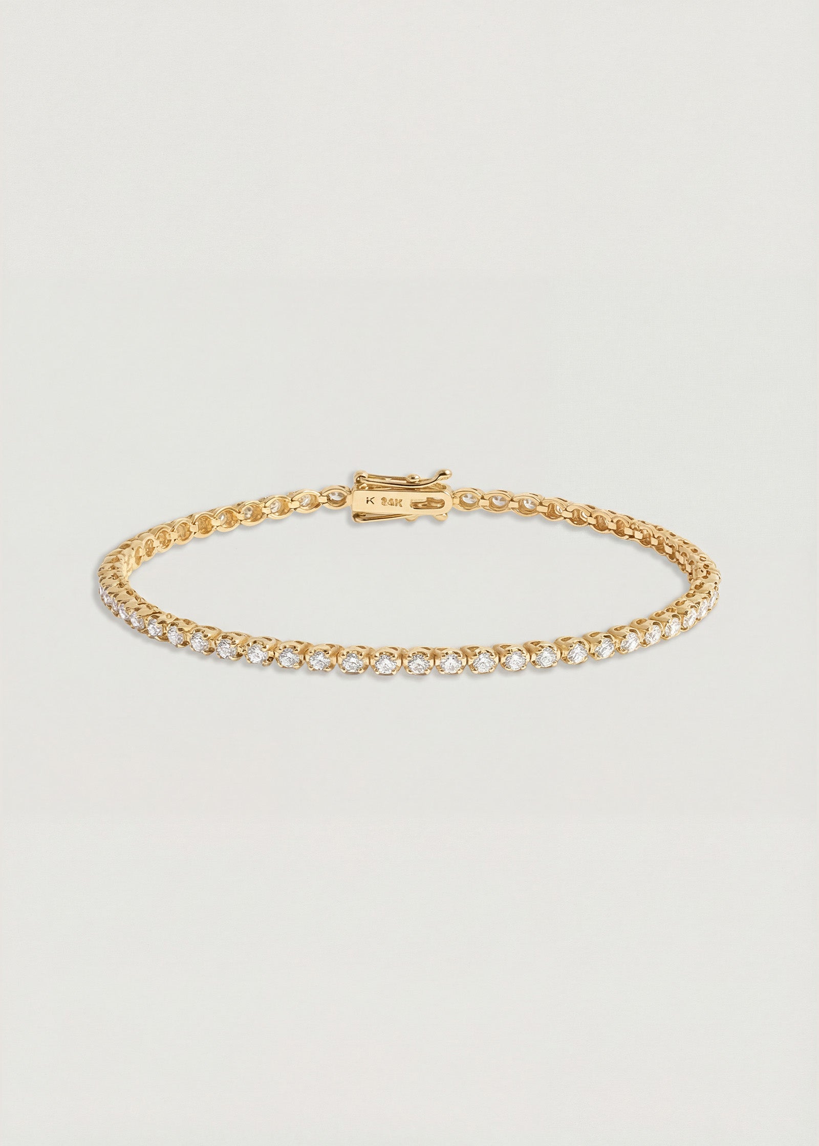 Petite Madison Tennis Bracelet Diamond Yellow Gold