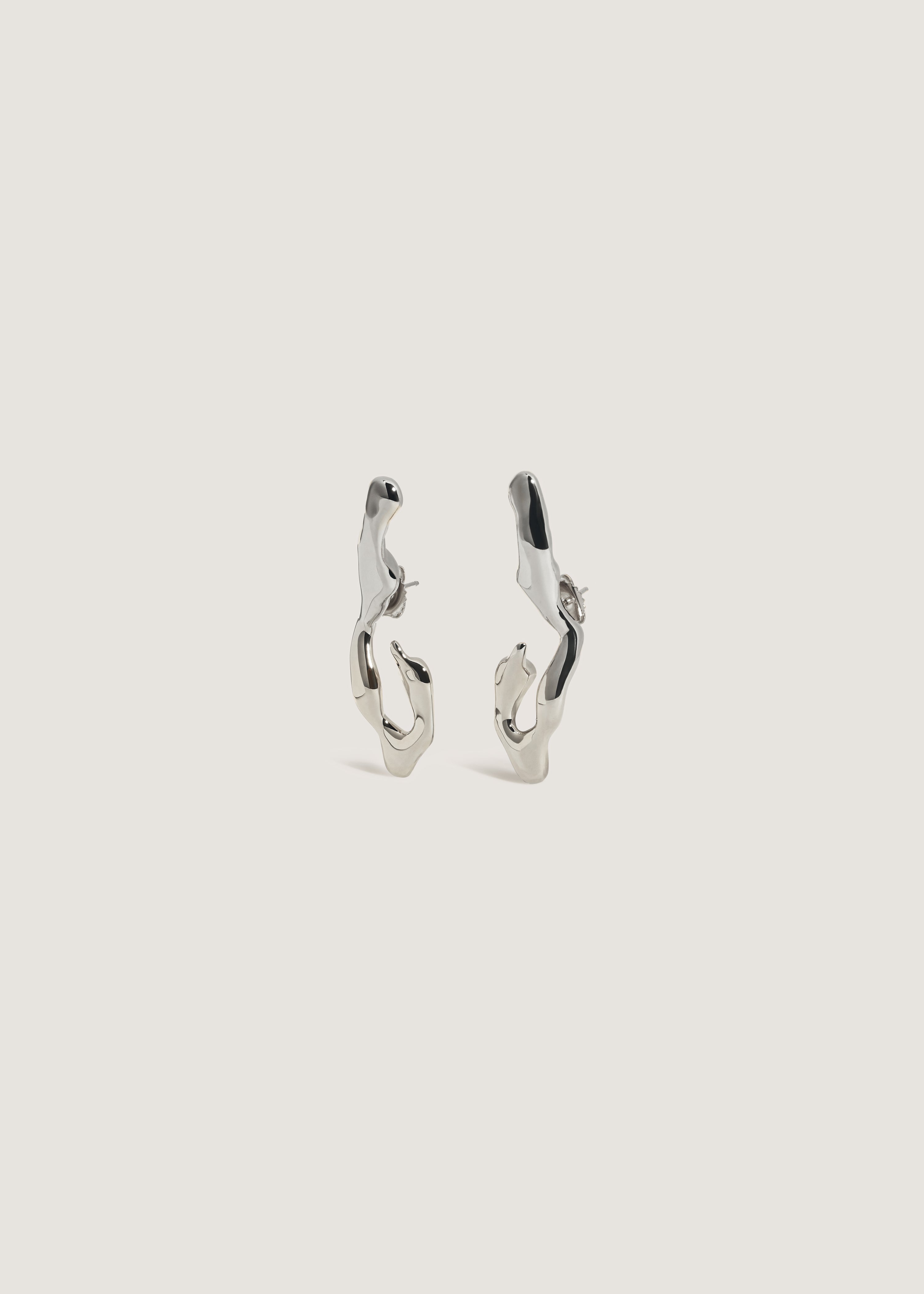 Forma Sculptural Earring Silver