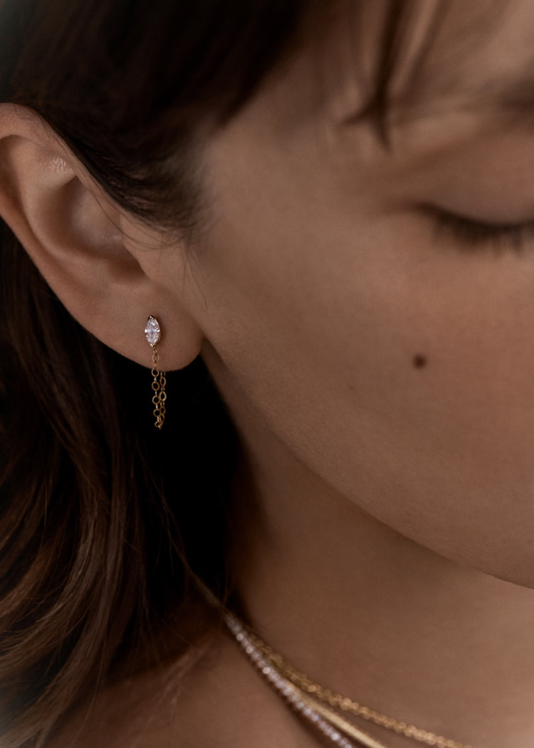 alt="Marquise Chain Earring"