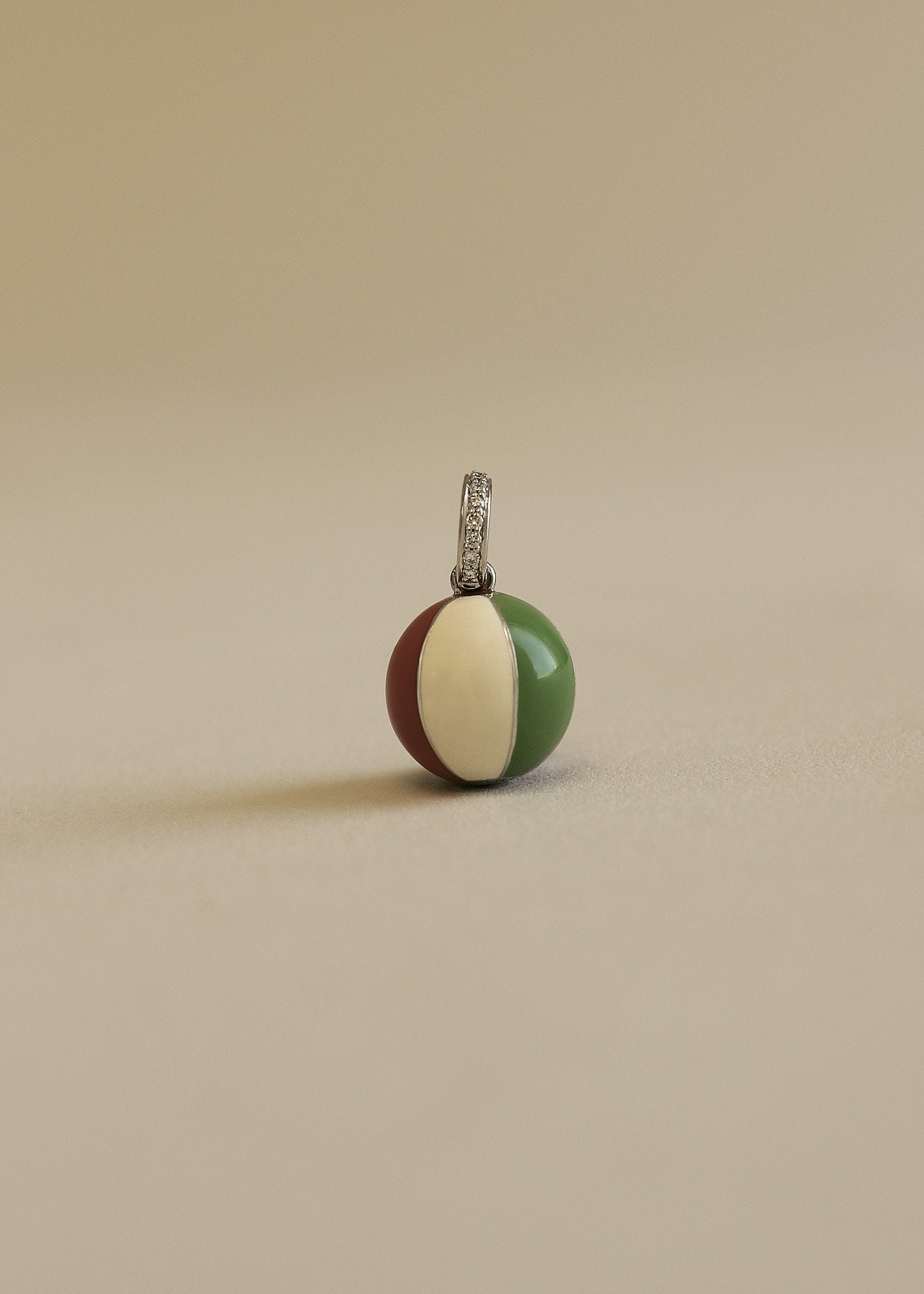 Vintage Aaron Basha Beach Ball Pendant 18k