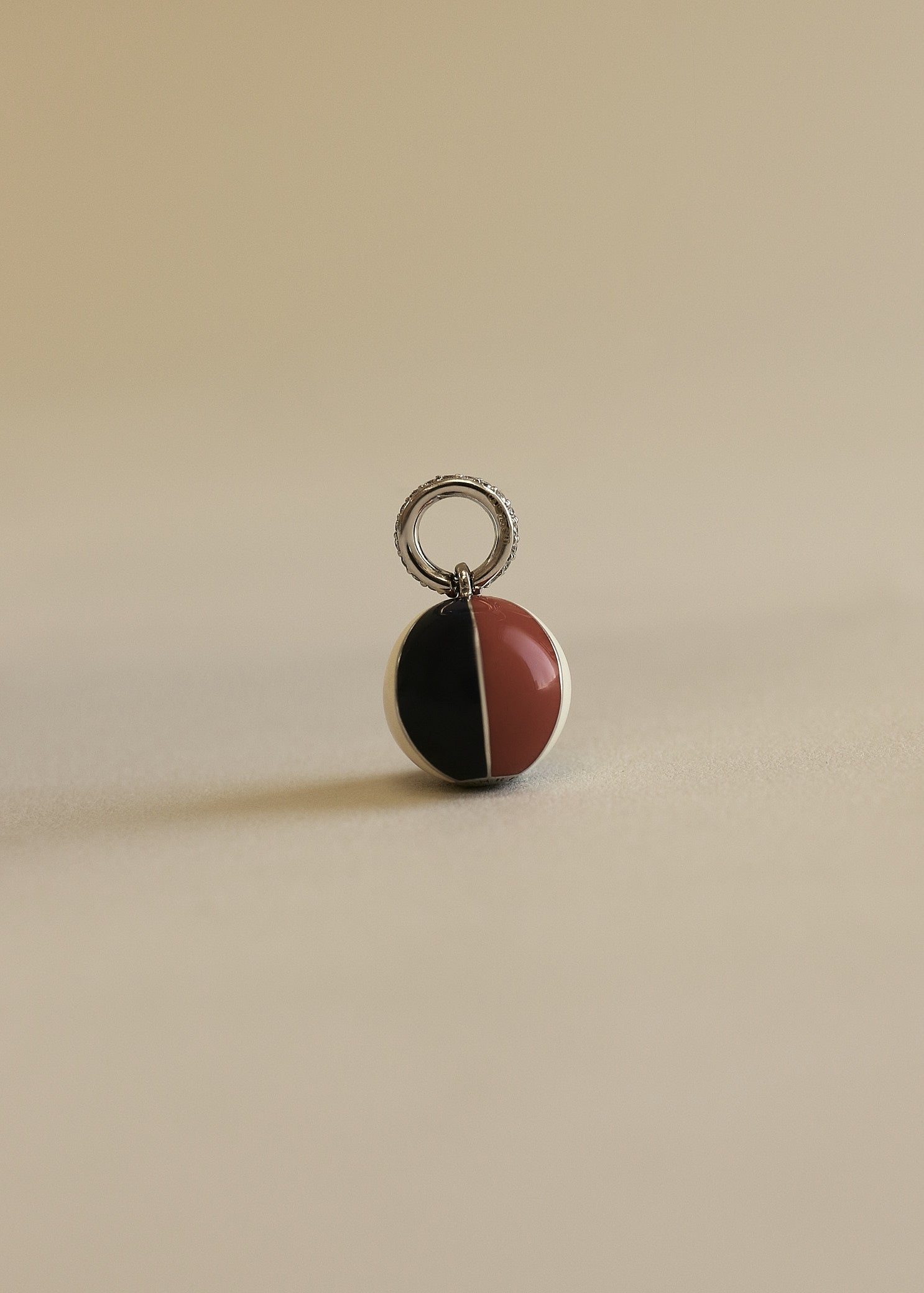 Vintage Aaron Basha Beach Ball Pendant 18k