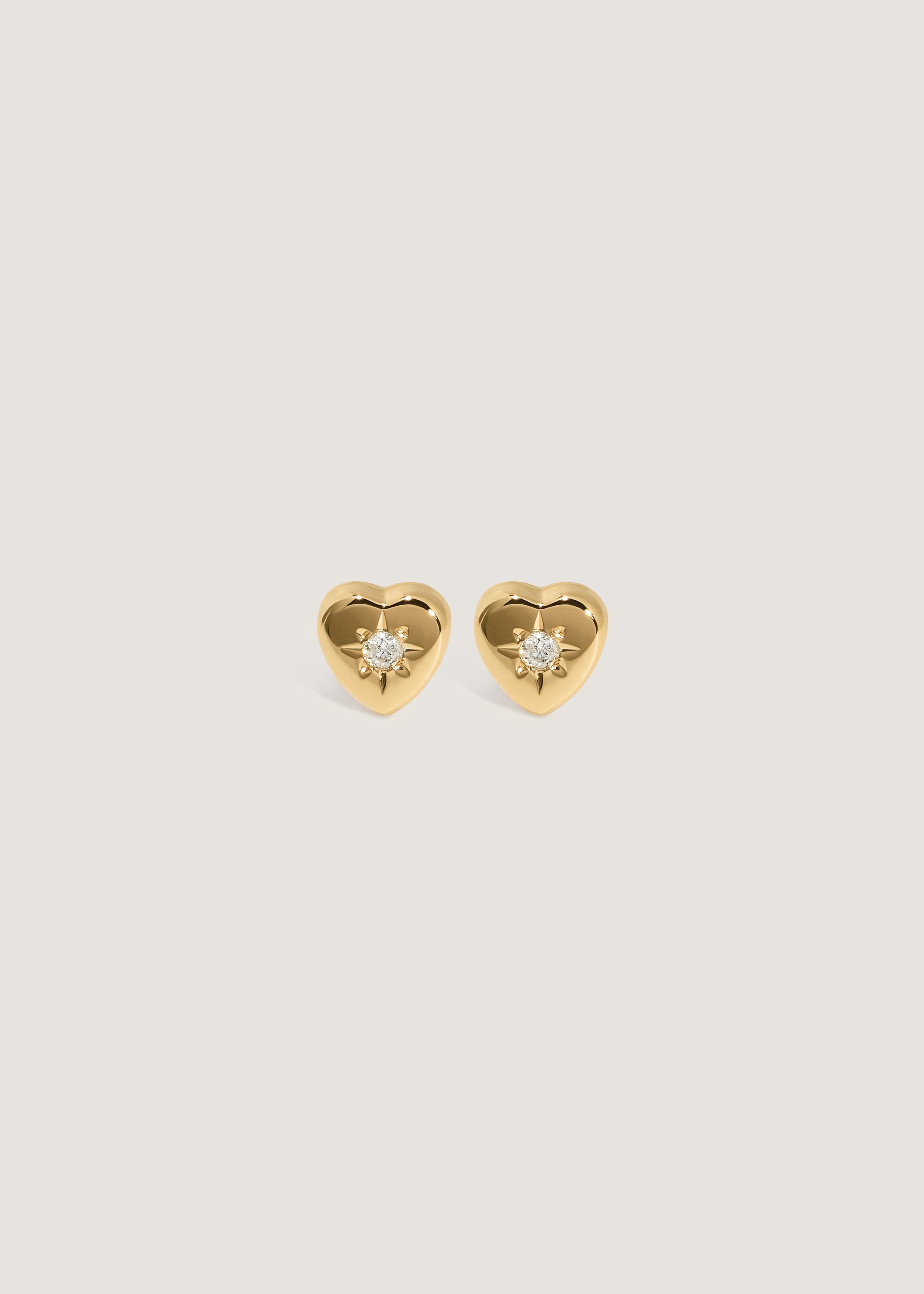 Bébé Heart Stud Earrings Diamond