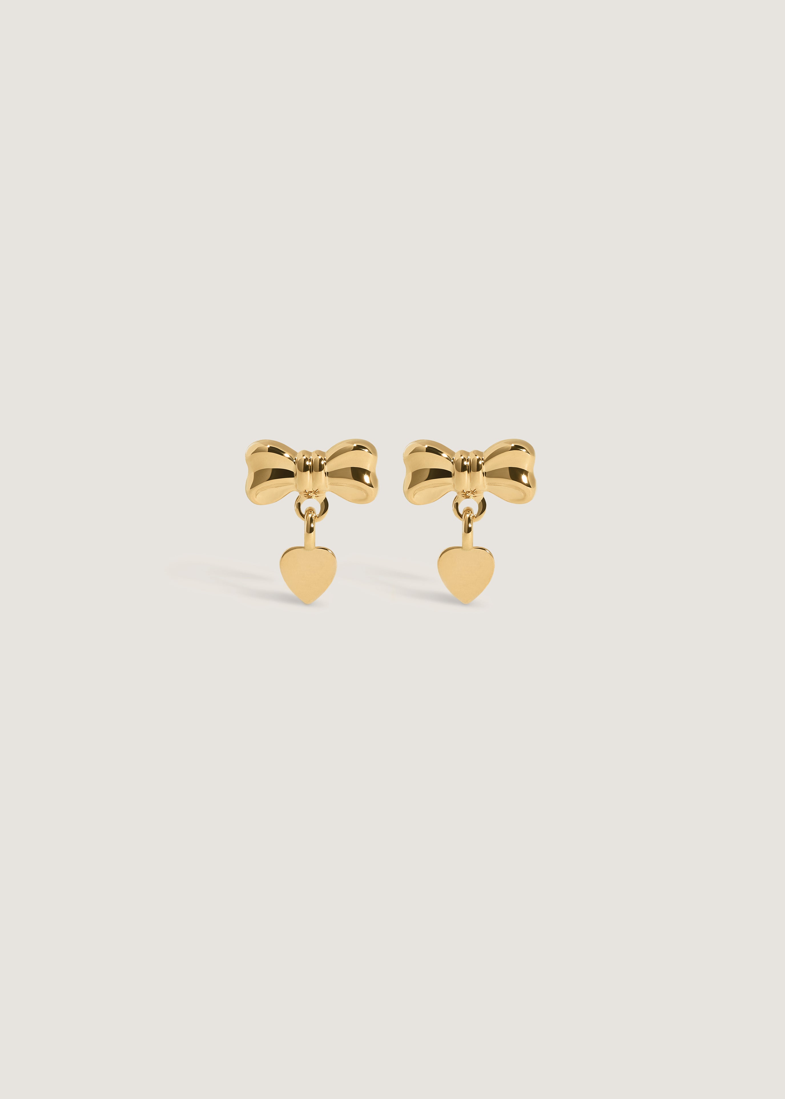 Bébé Heart & Bow Stud Earrings
