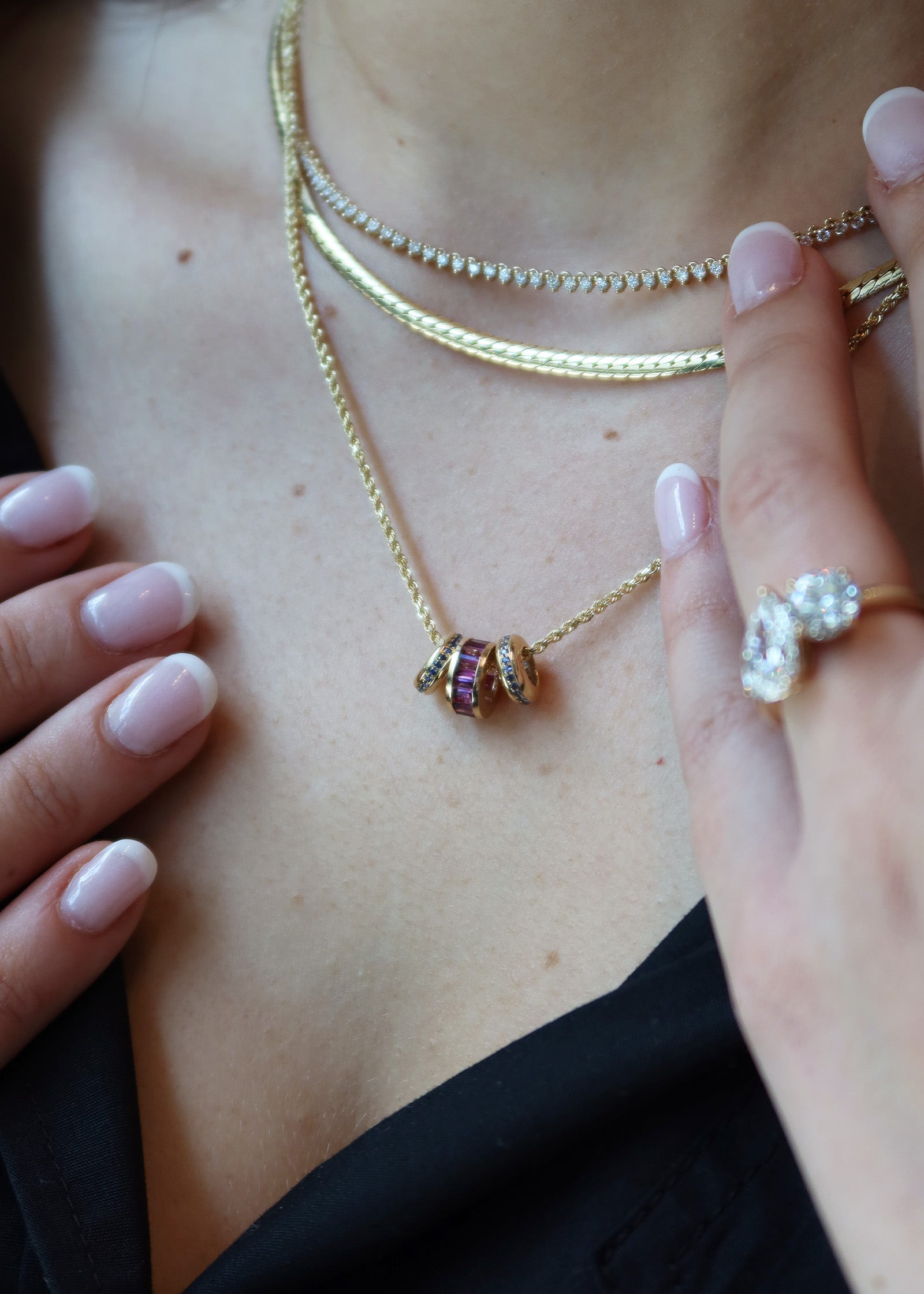 Milestone Baguette Birthstone Charm Amethyst