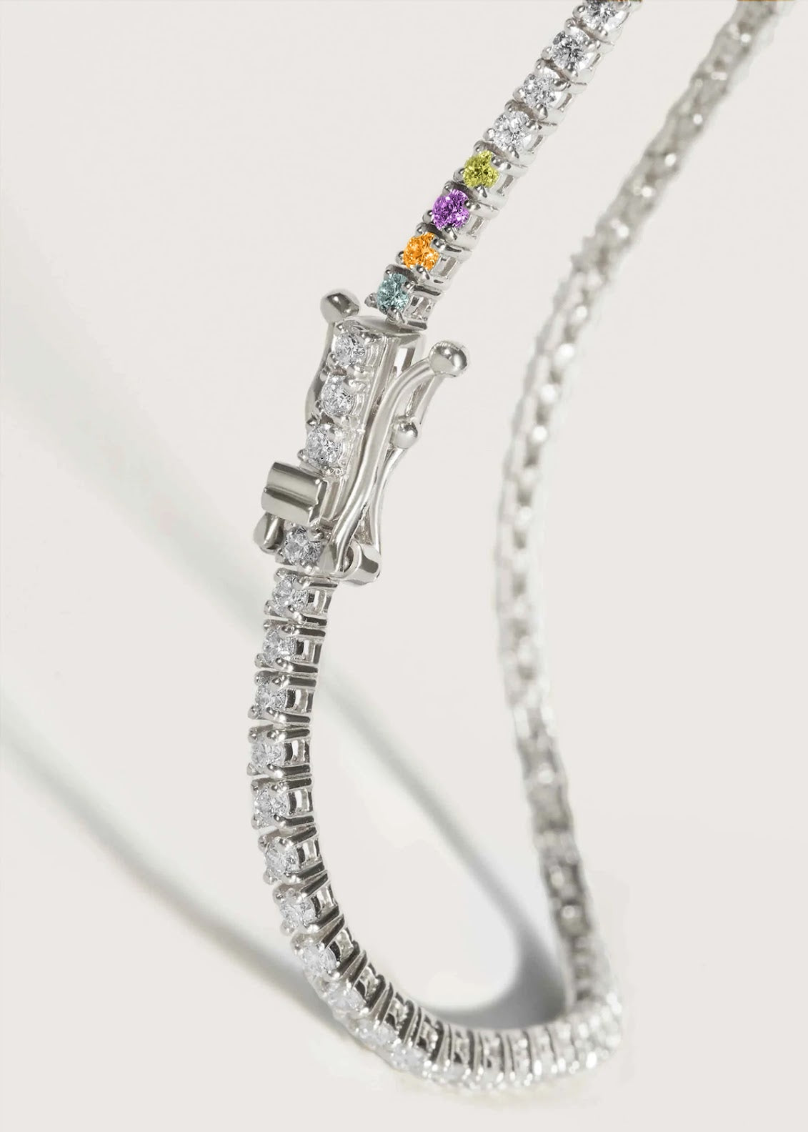 Petite Diana Birthstone Tennis Necklace Diamond 5.0ctw White Gold