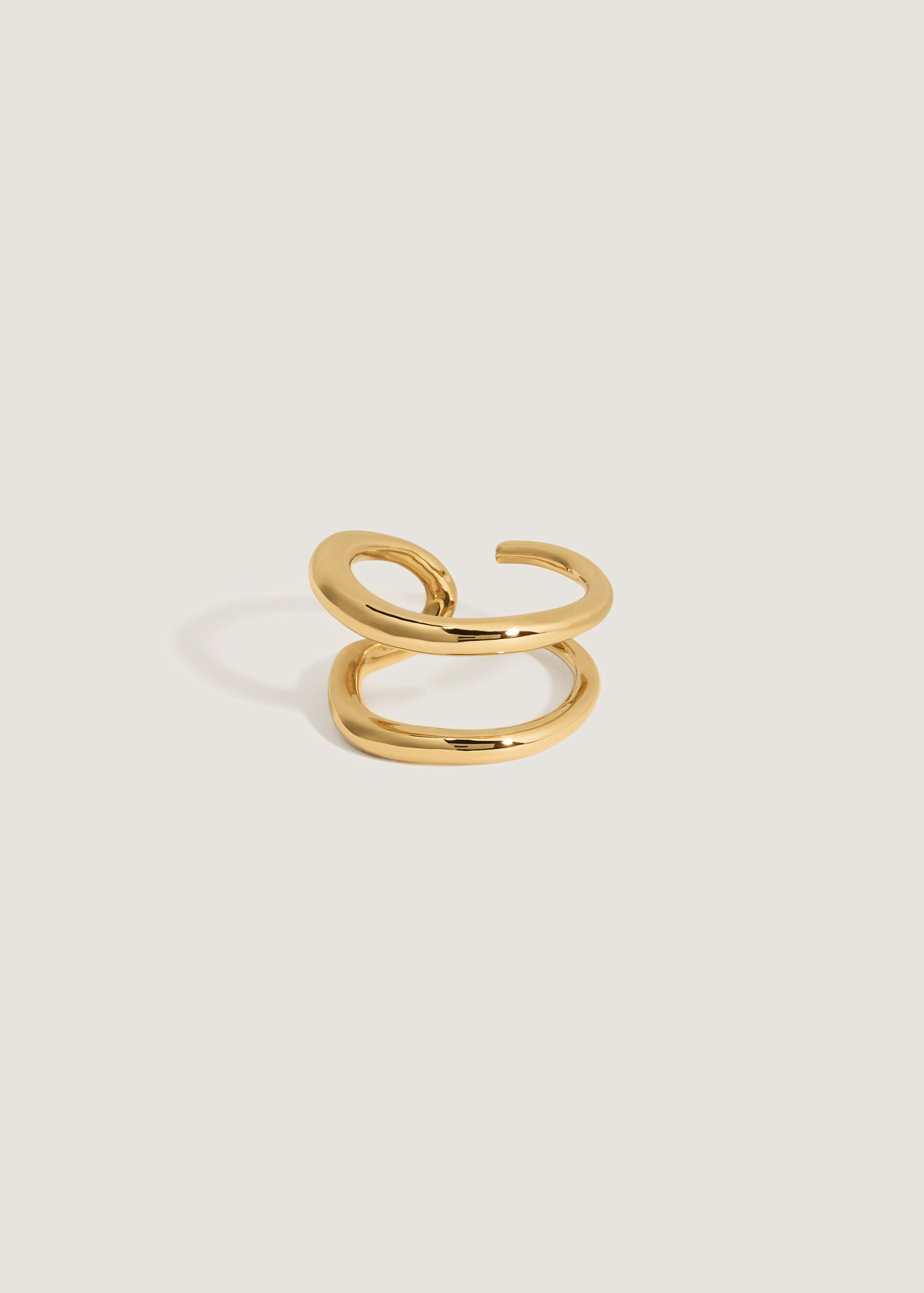 Lena Double Passage Sculptural Ring/Ear Cuff Gold