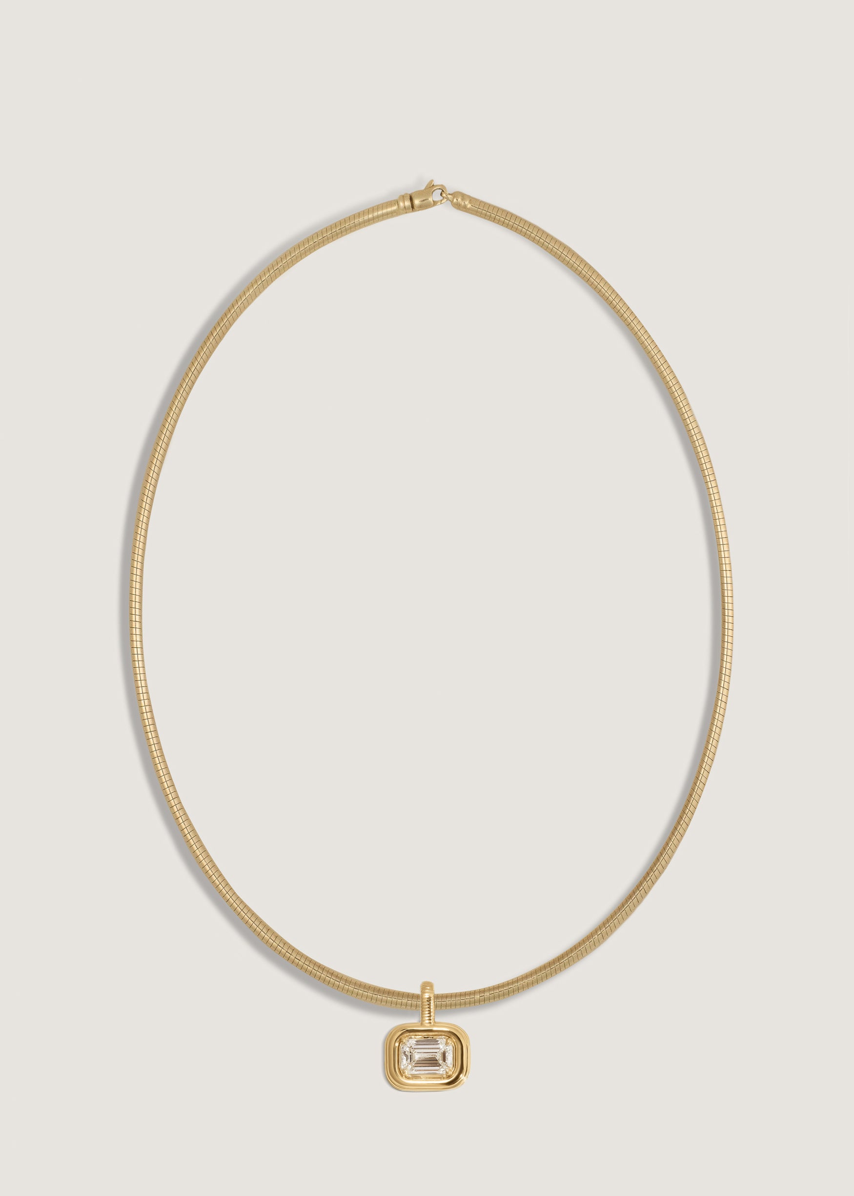 Margot Pendant Emerald Cut Diamond Necklace