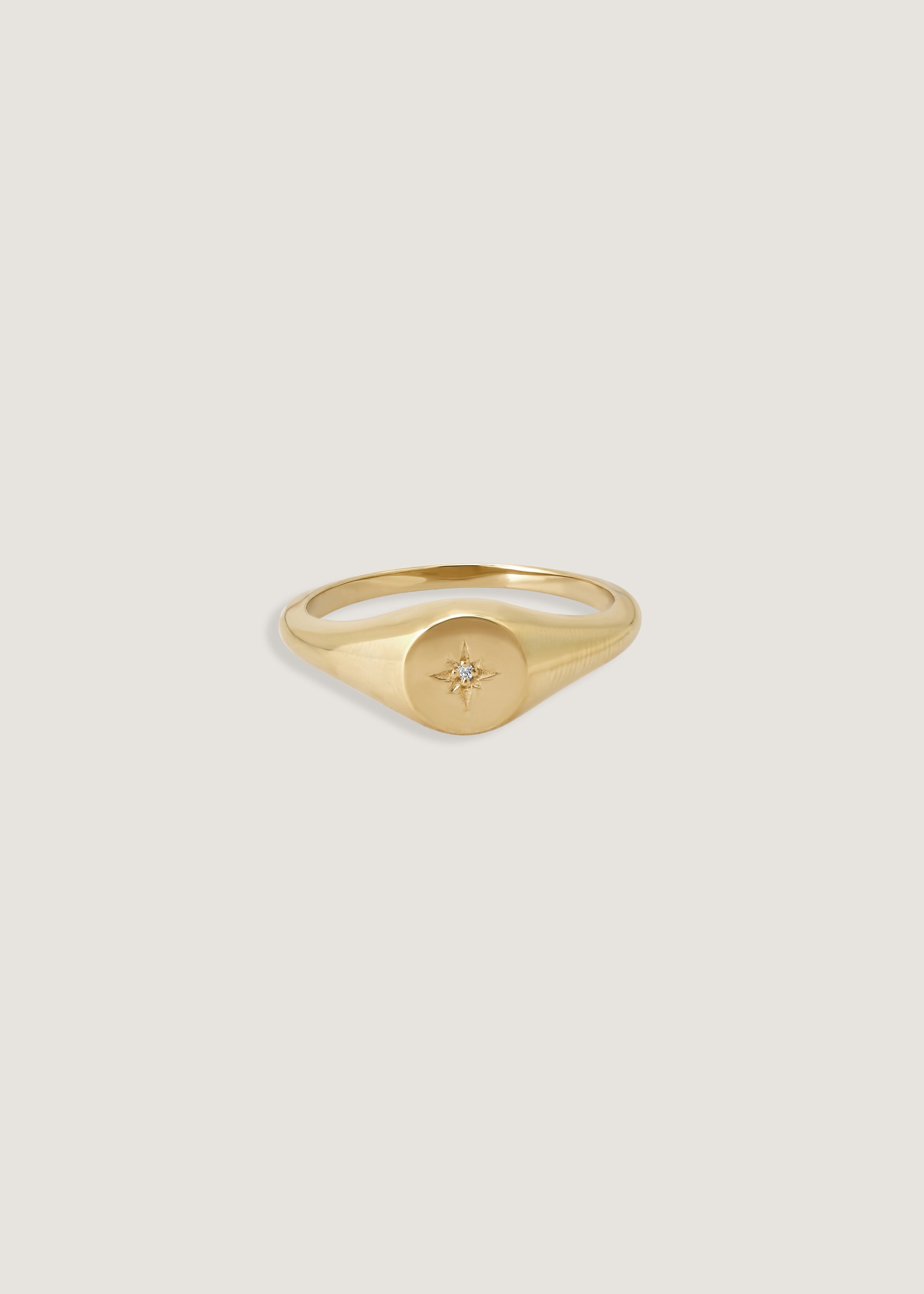 North Star Signet Ring Diamond
