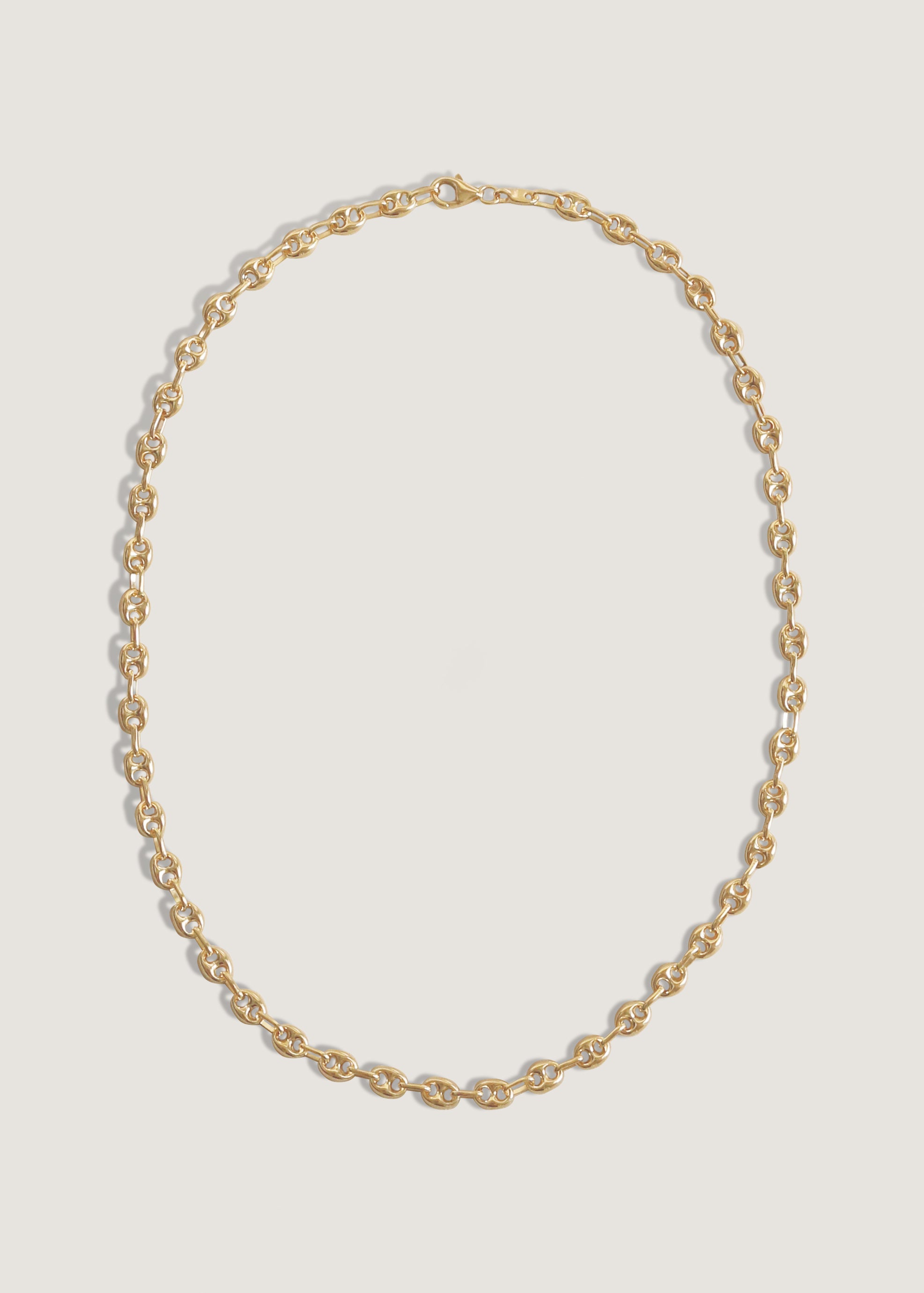 Kinn 14k Gold Petite Puffed Mariner Chain Necklace