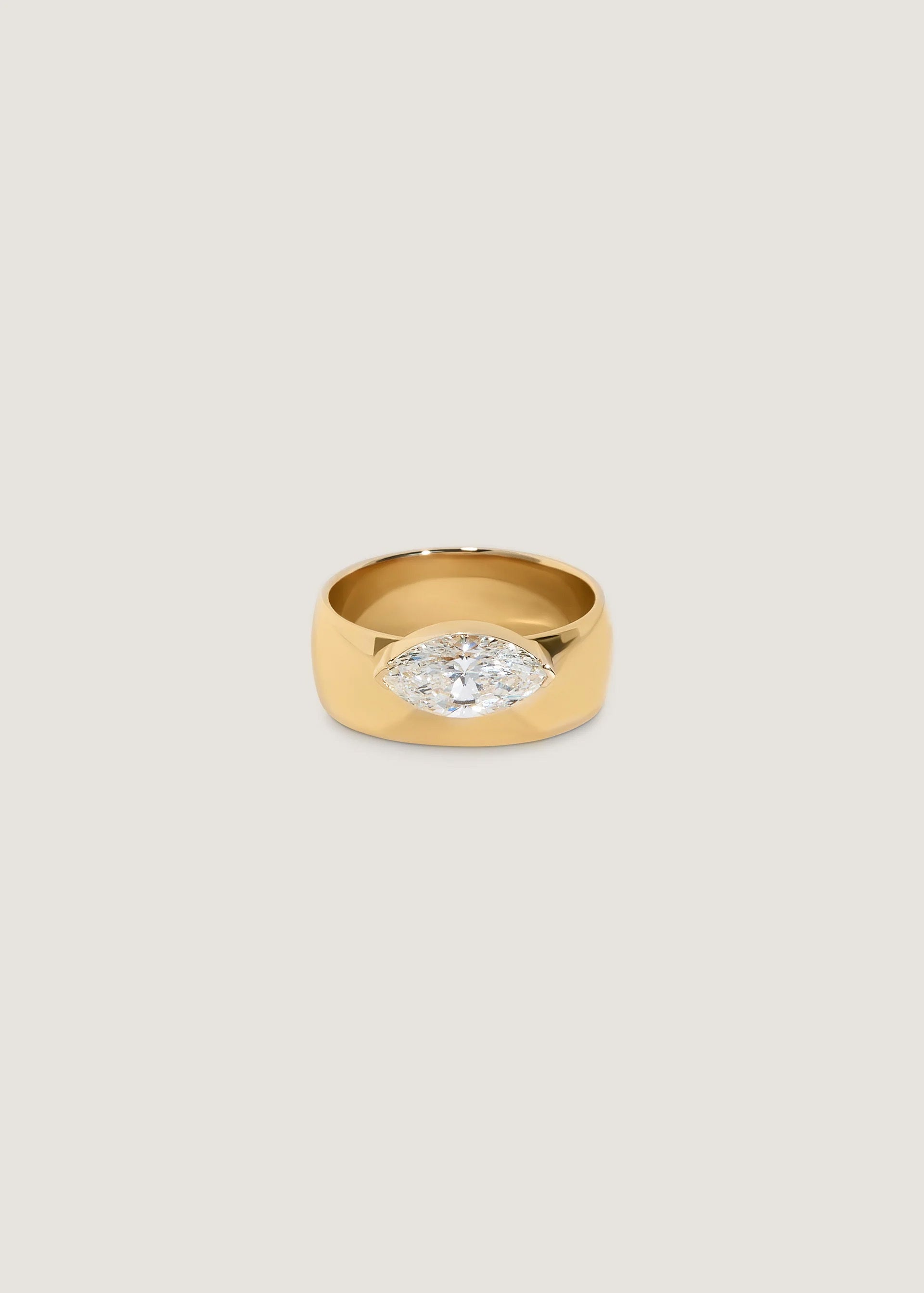 Porter Cigar Band Ring Marquise Diamond
