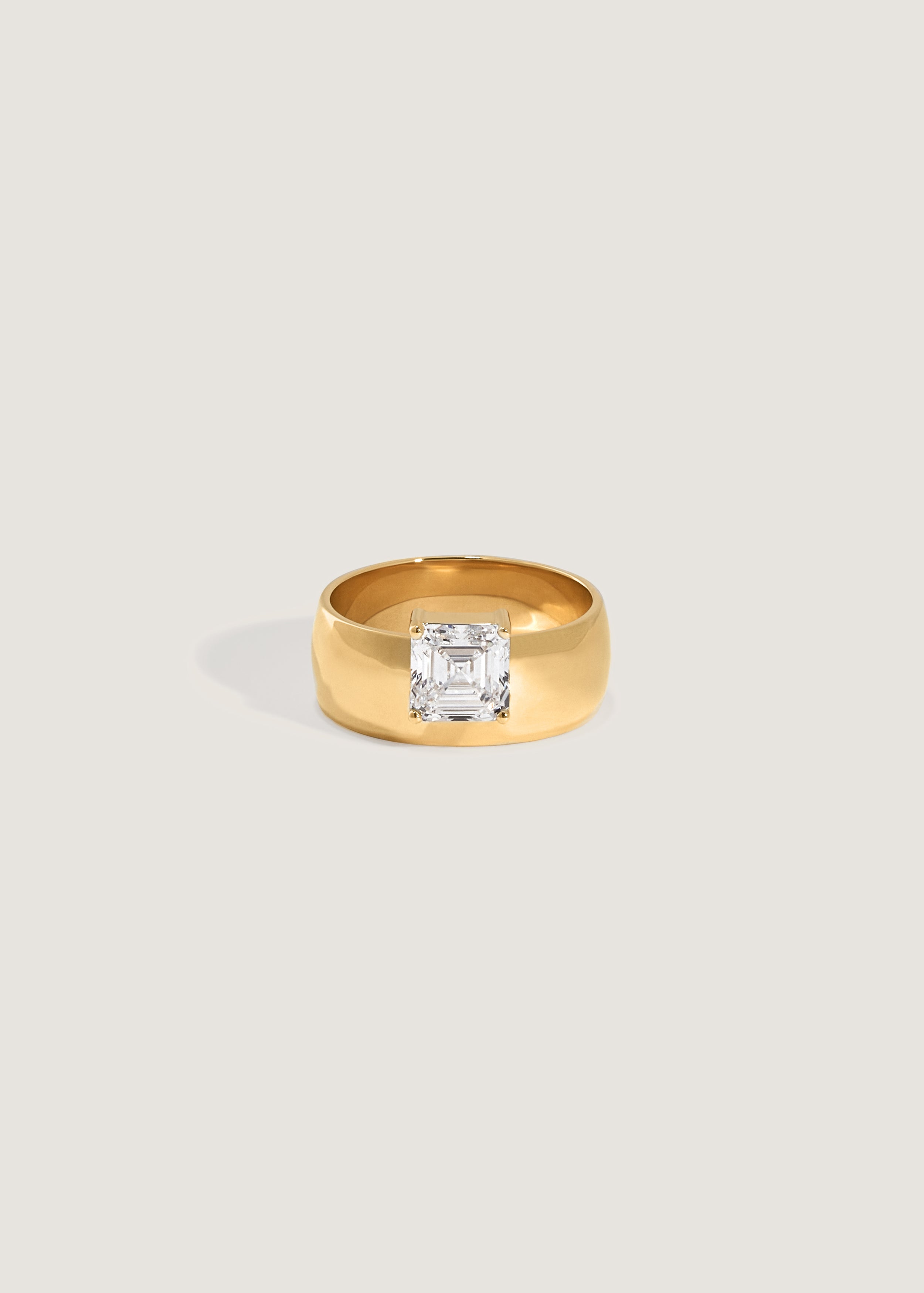 Porter Cigar Band Ring Asscher Diamond