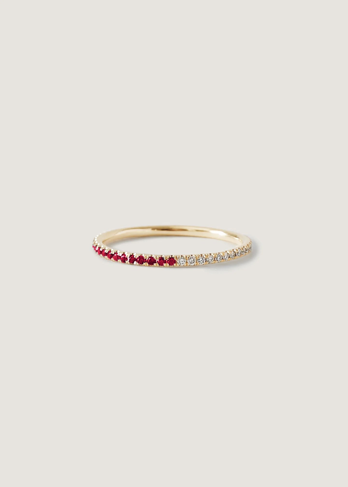 Two In One Pavé Birthstone Ring Ruby