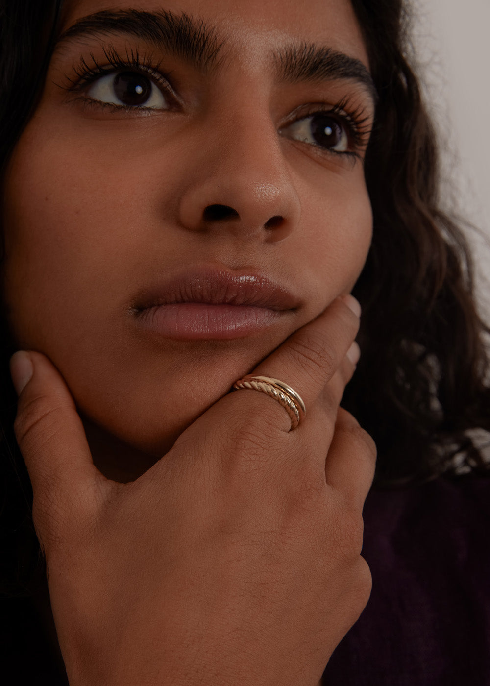 alt="Claudine I & Pauline Ellipse Ring Stack"