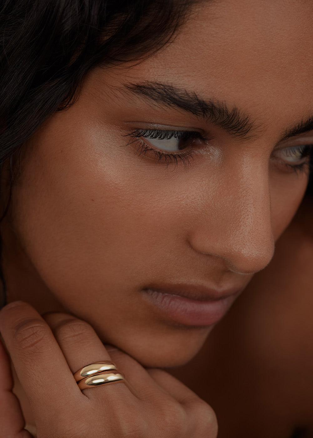 alt="Double Dare To Love Dome Ring (Gold & Gold)"