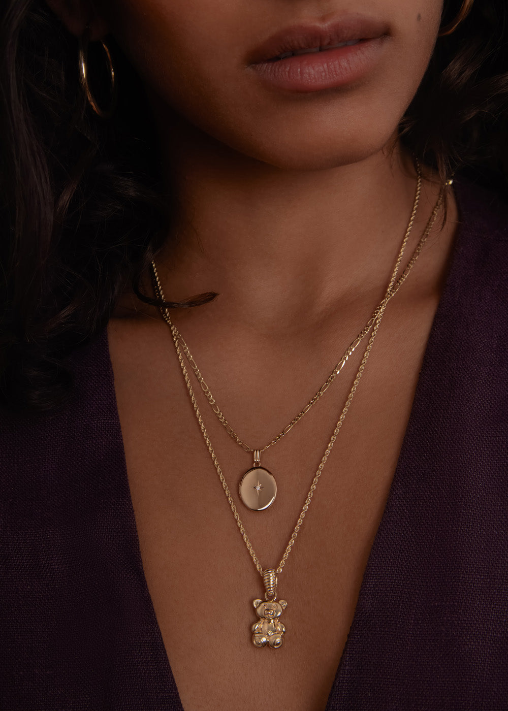 alt="Maison Oval Locket Necklace II"