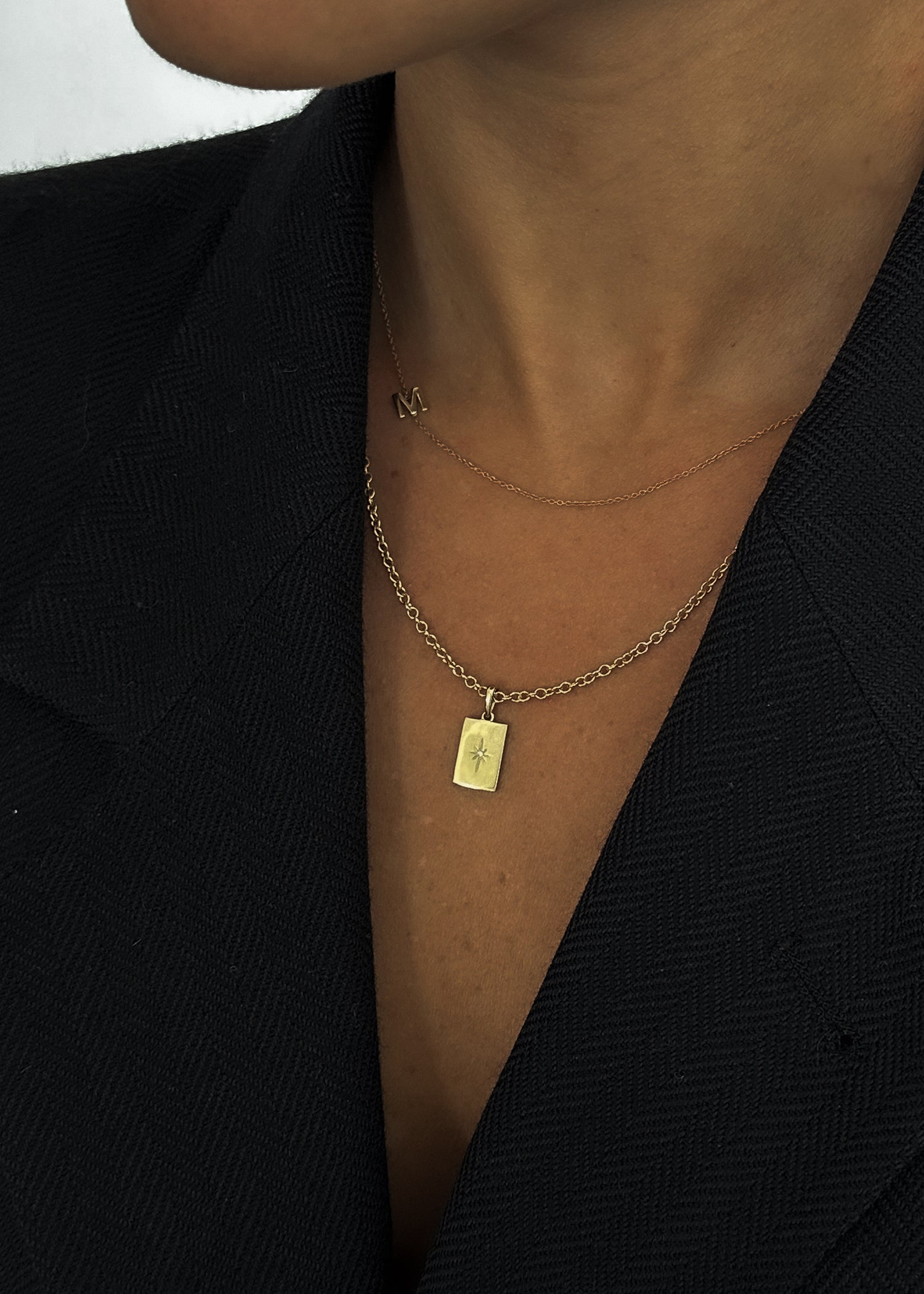 Asymmetrical Initial Necklace