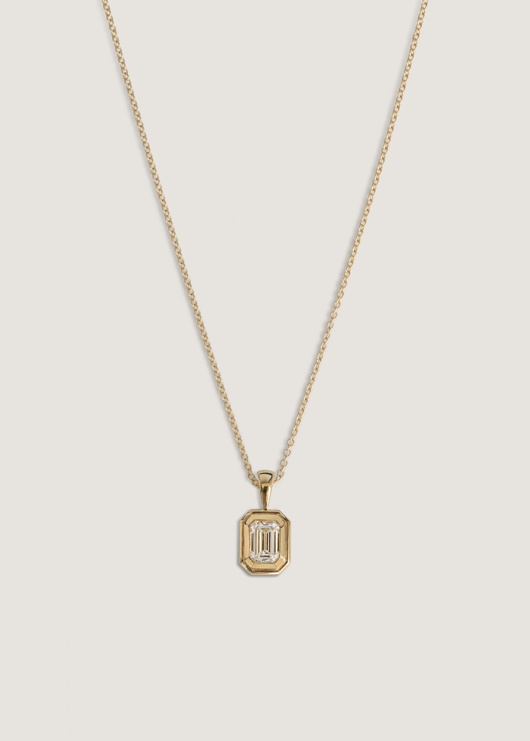 alt="Brooklyn Baguette Pendant Diamond"