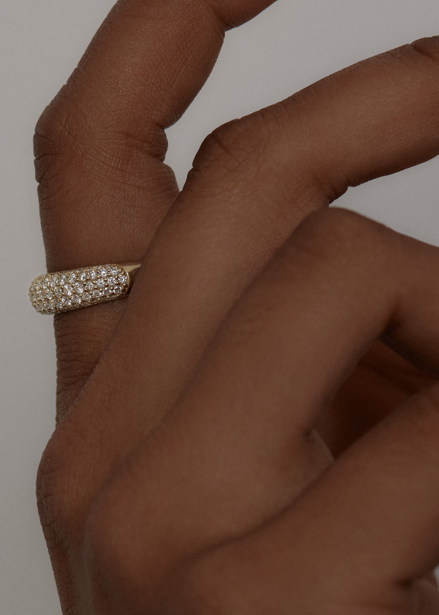 alt="Scarlett Pavé Diamond Dome Ring"