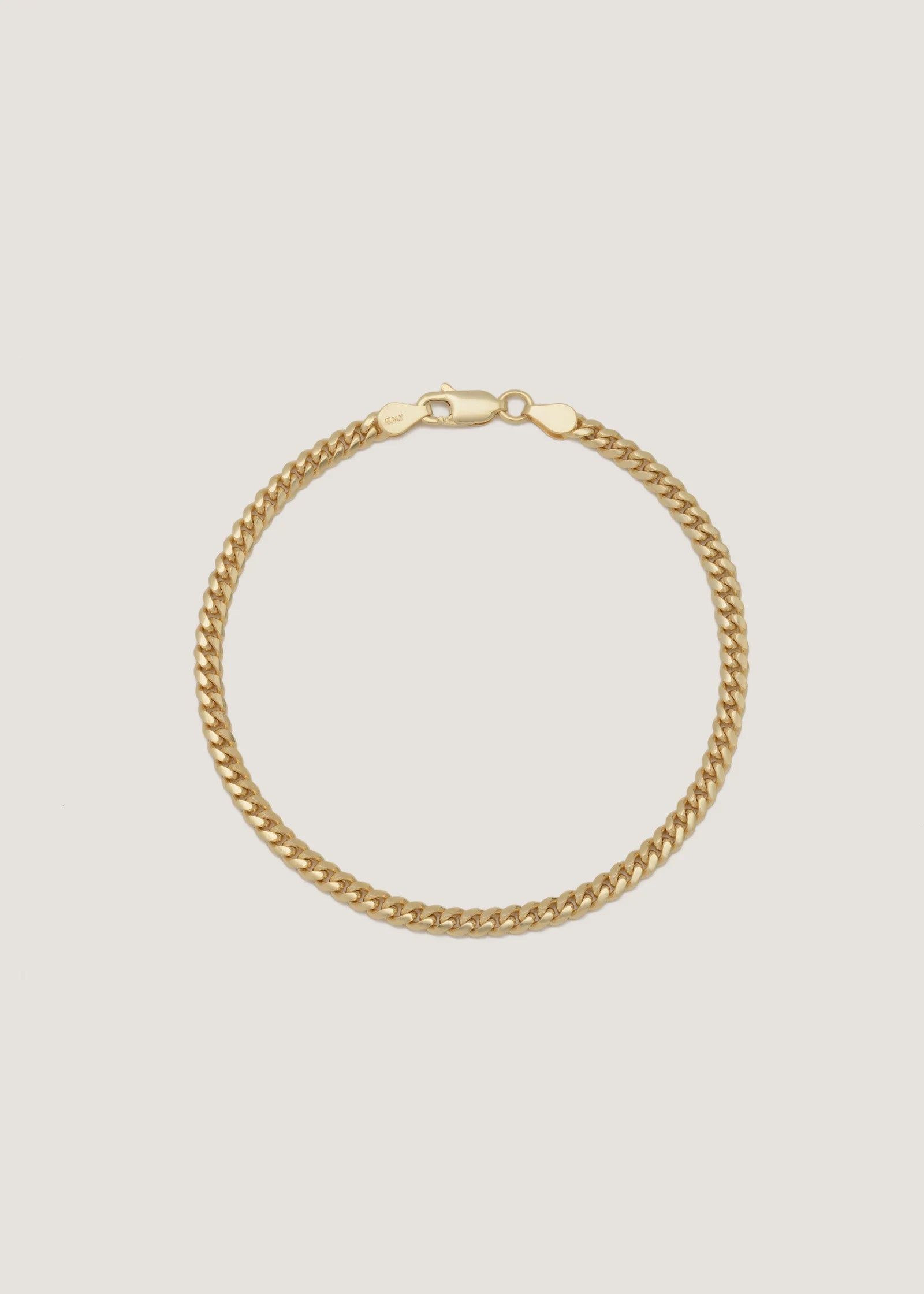 Kinn 14k Gold Petite Familia Cuban Bracelet