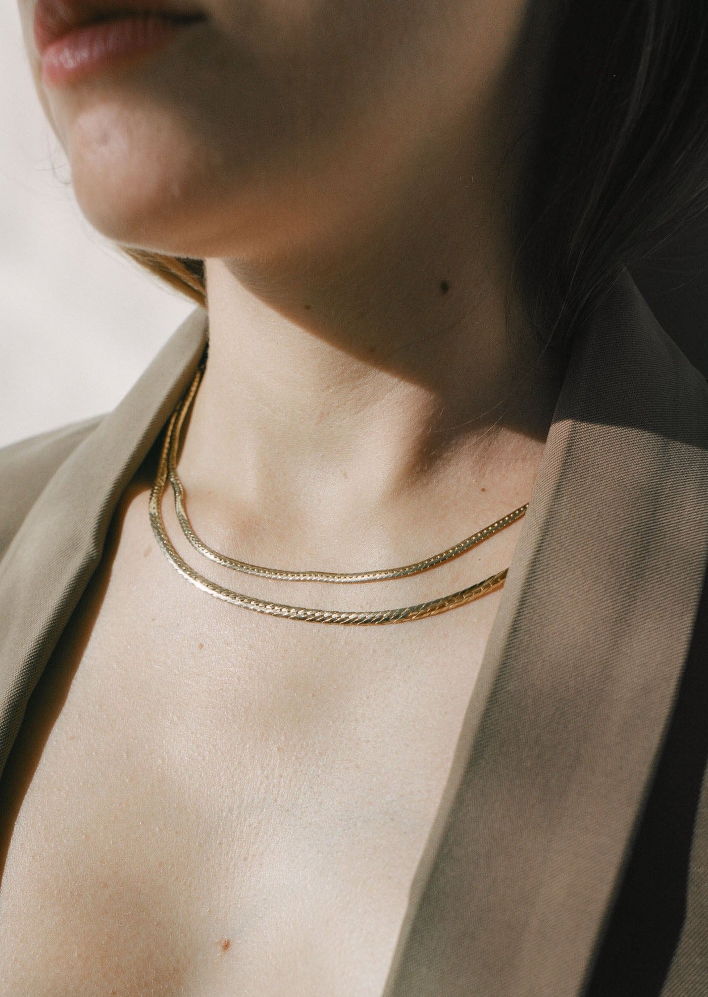 alt="Kennedy Herringbone Chain I with Kennedy Herringbone Chain II"