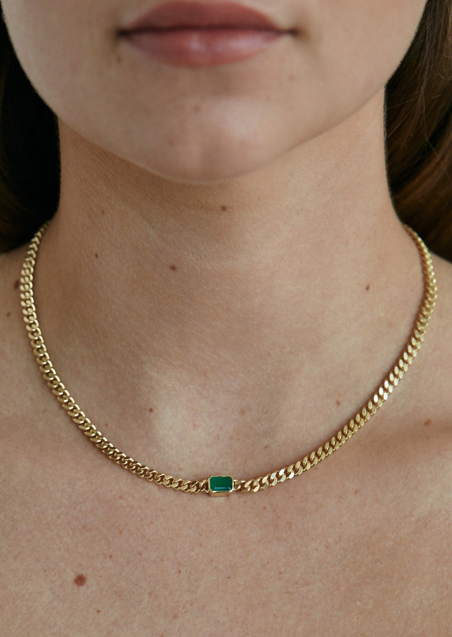 alt="Capri Curb Chain Necklace III"