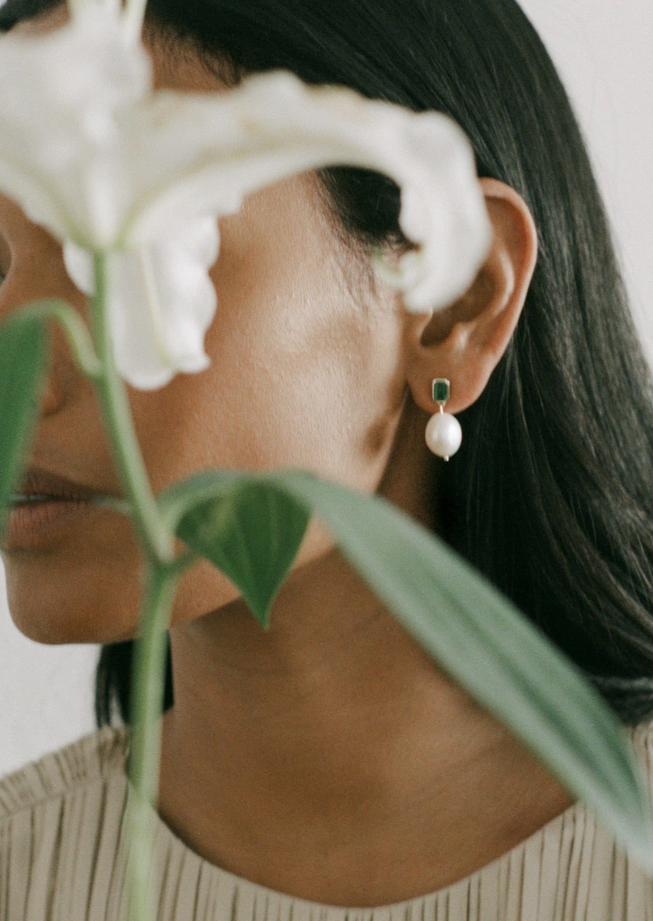 alt="Celine Baroque Pearl Earrings"