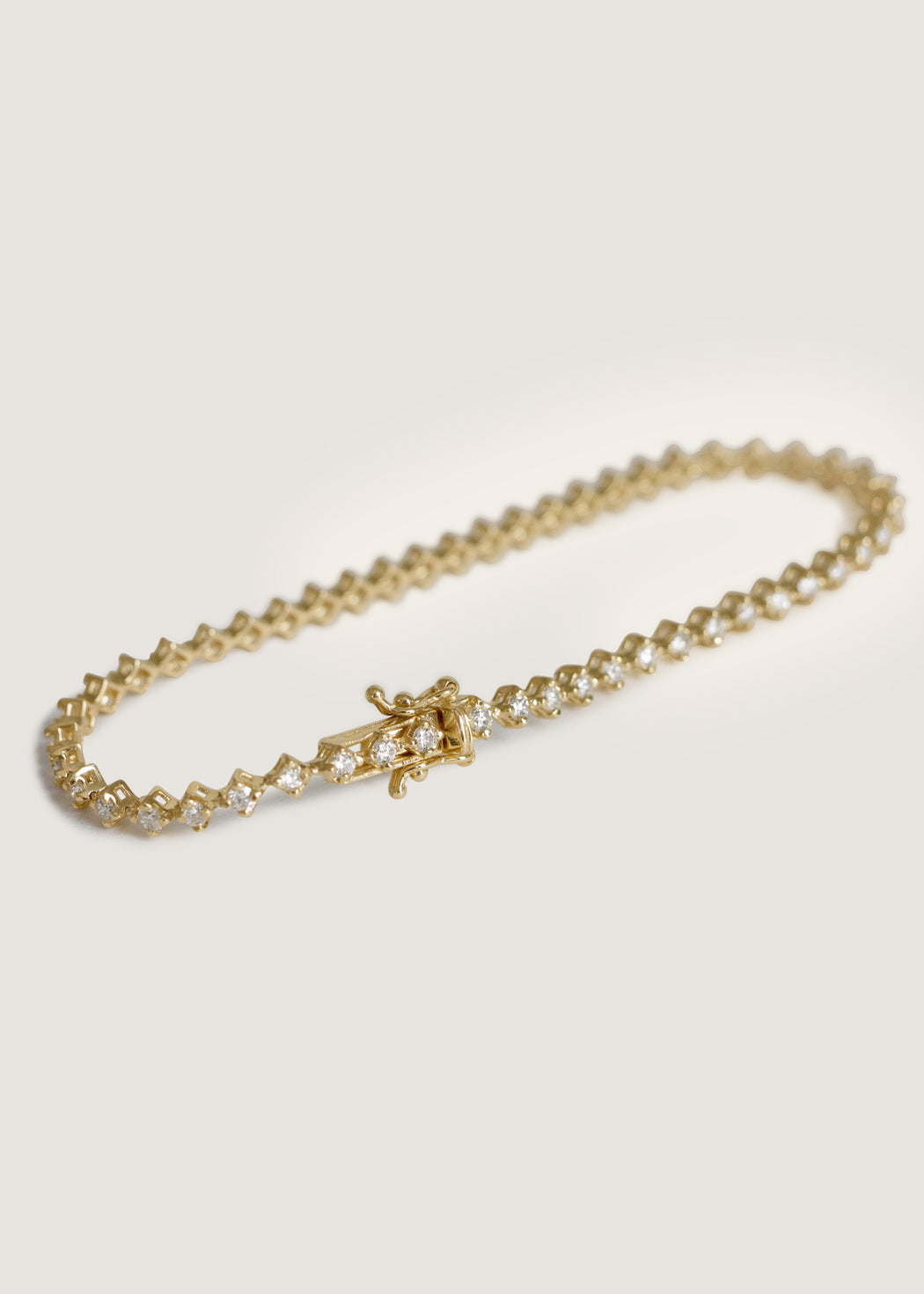 alt="Amy Four Prong Diamond Tennis Bracelet"